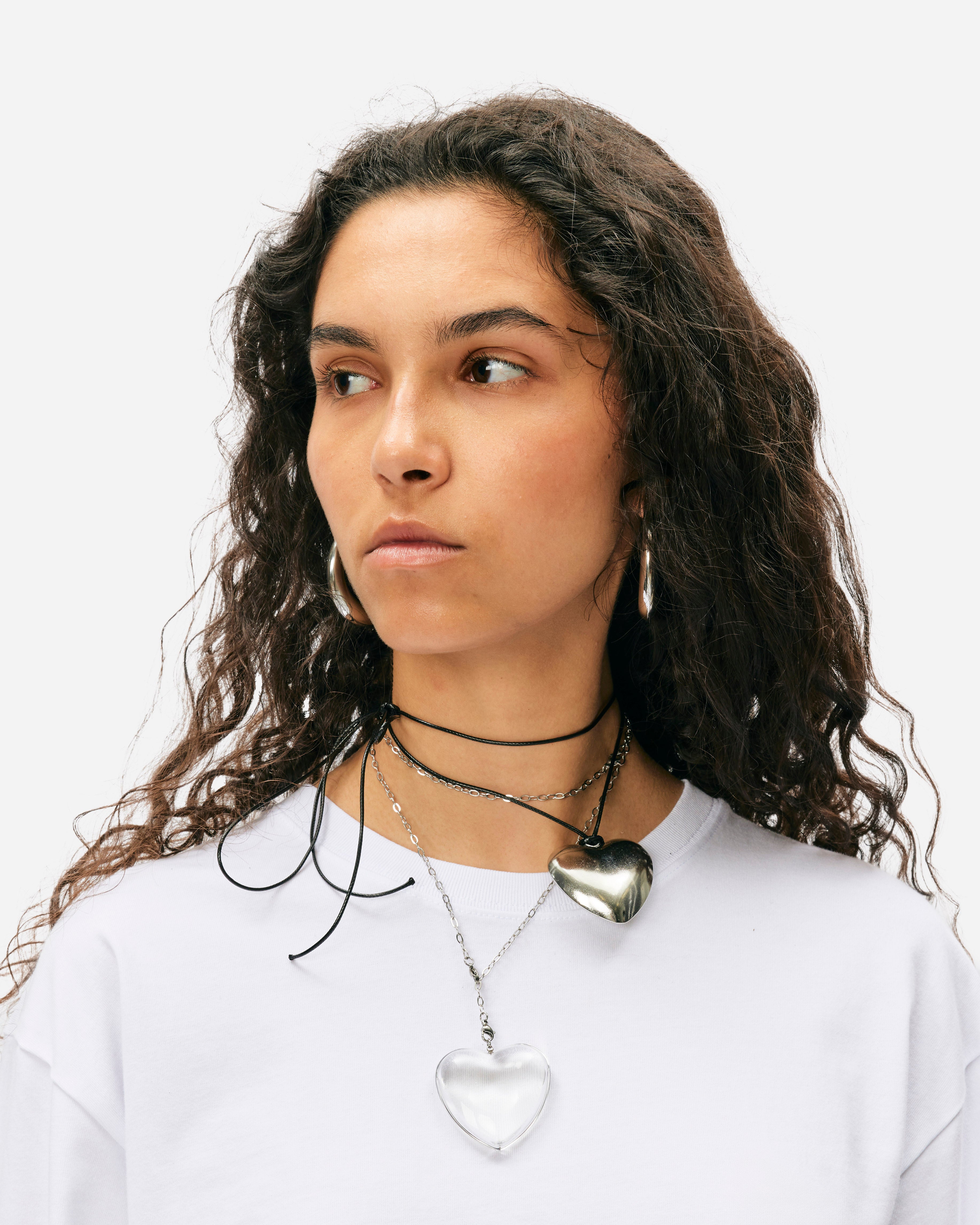 THE GOOD STATEMENT Small Heart Necklace Clear TGS-A-25