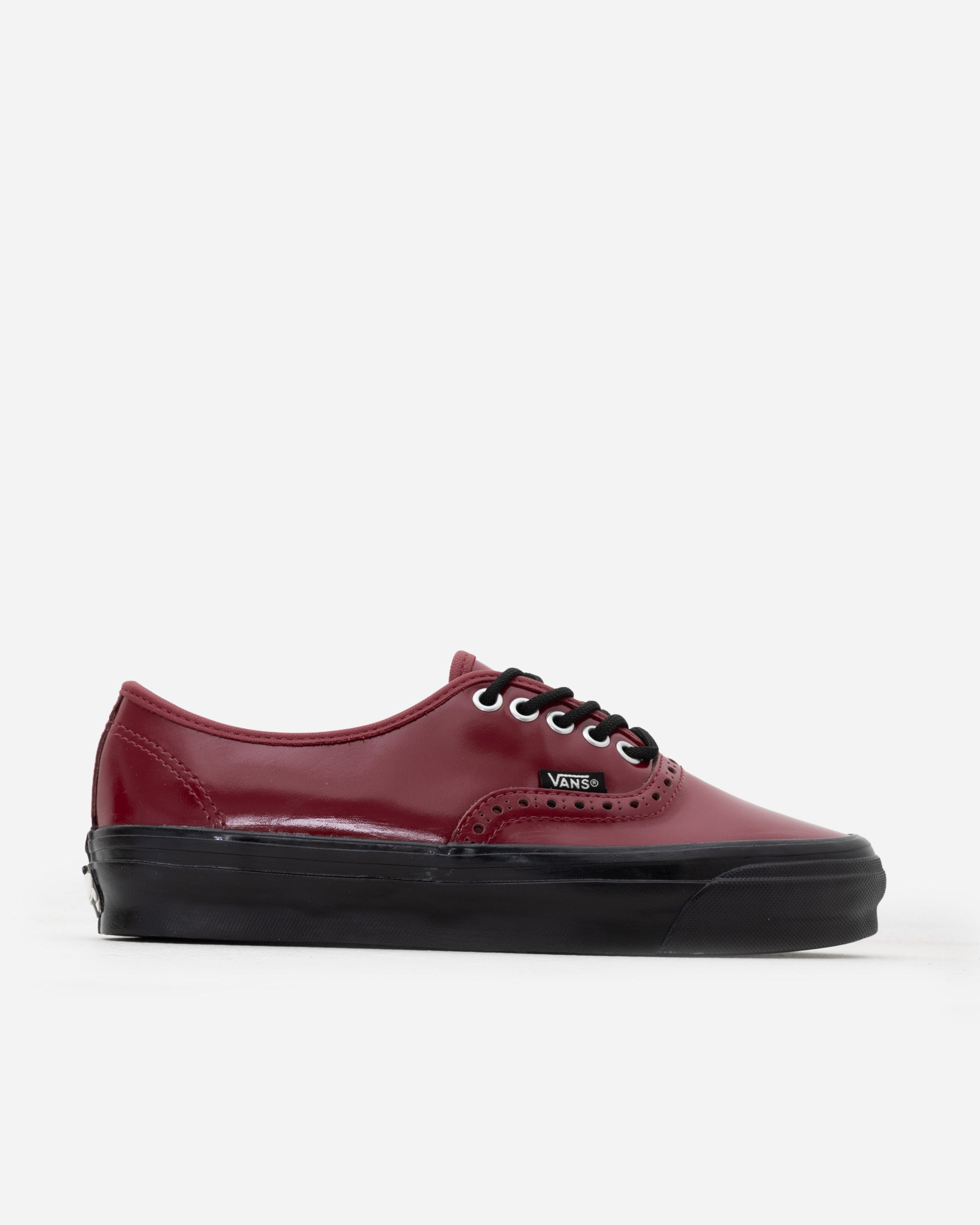 VANS OTW Authentic 44 Siped Vibram Gloss Leather Brogue Bordeaux/Black VN000V33F0G