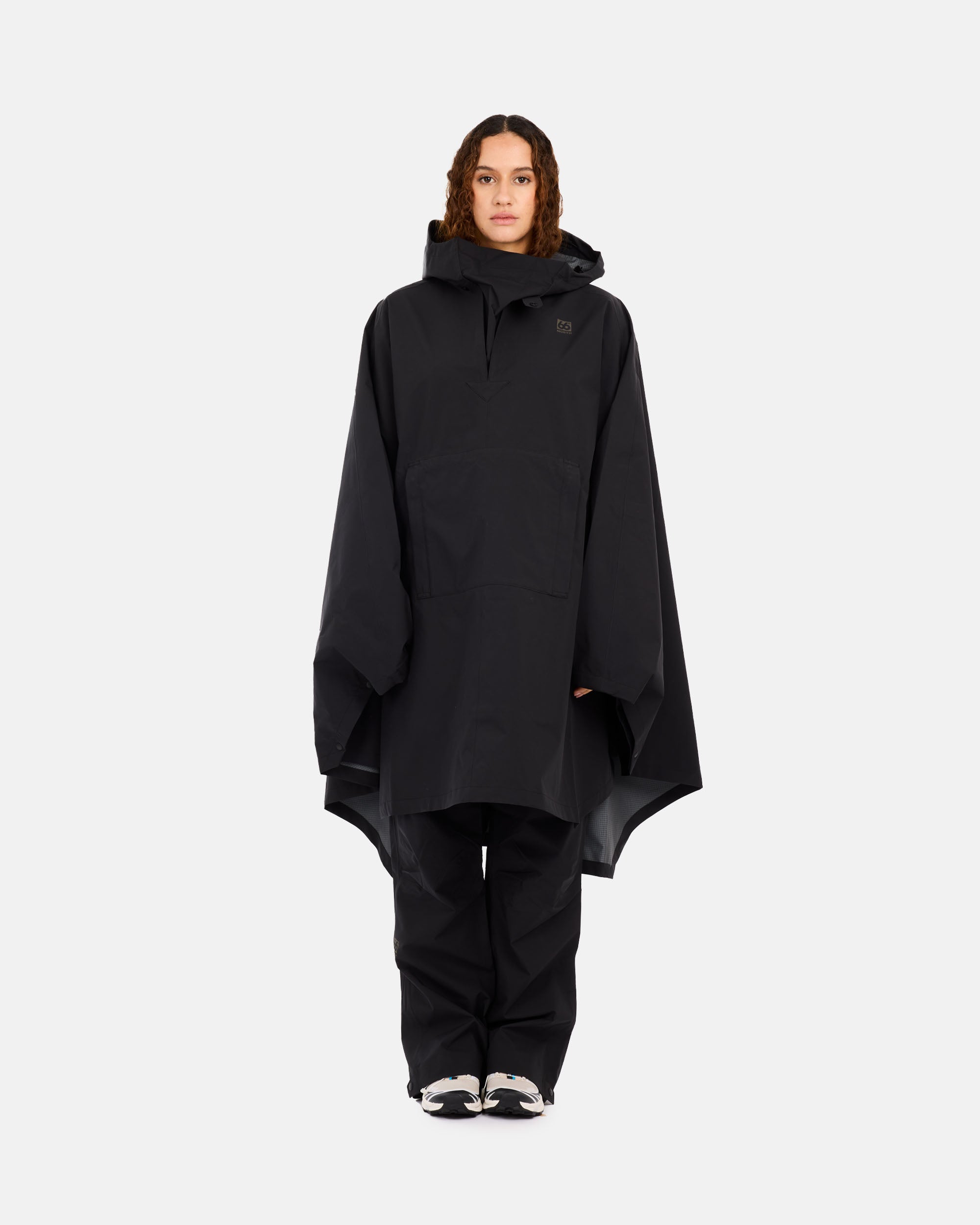 66°North Adalvik Packable Rain Poncho Black W11453-900
