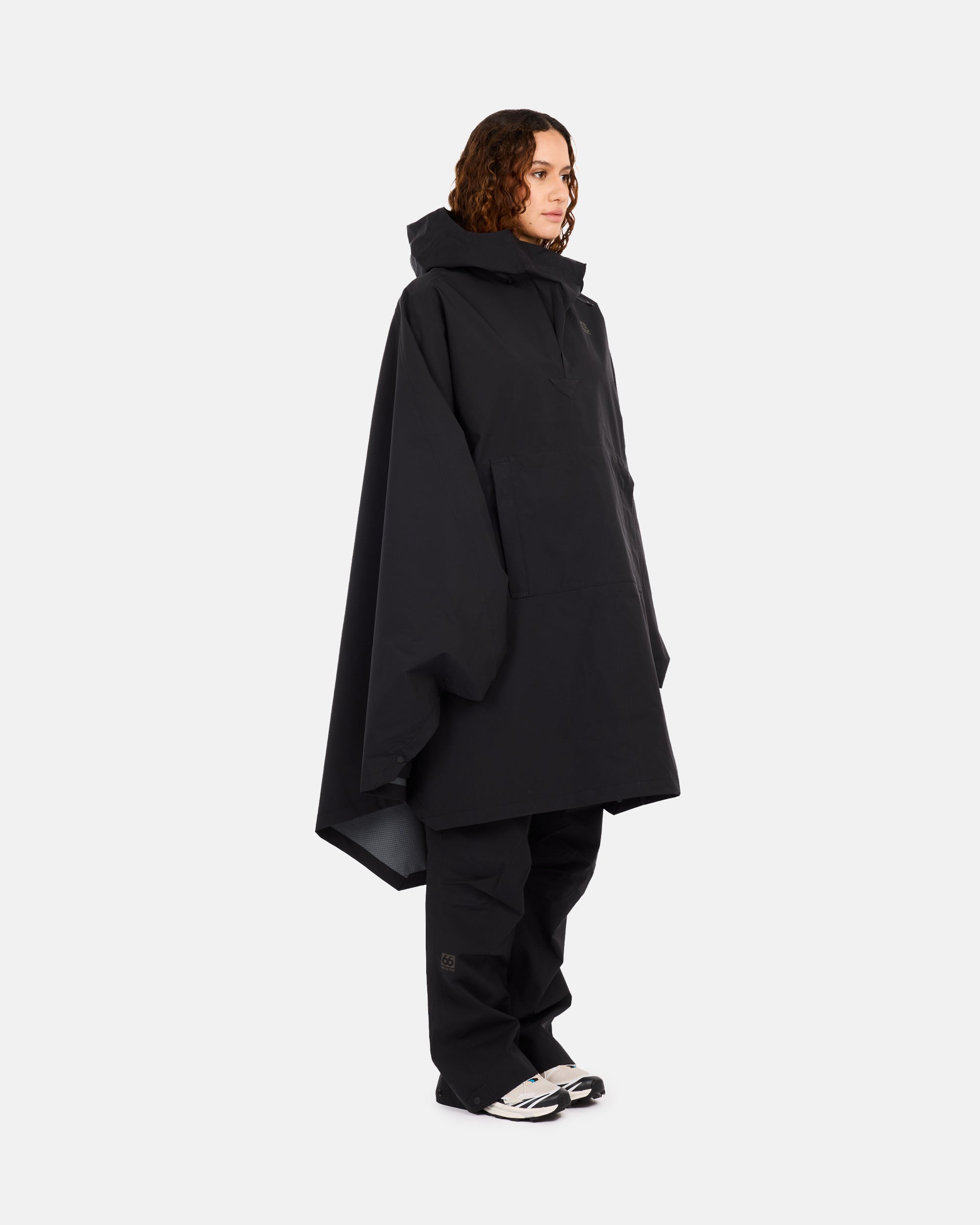 66°North Adalvik Packable Rain Poncho Black W11453-900