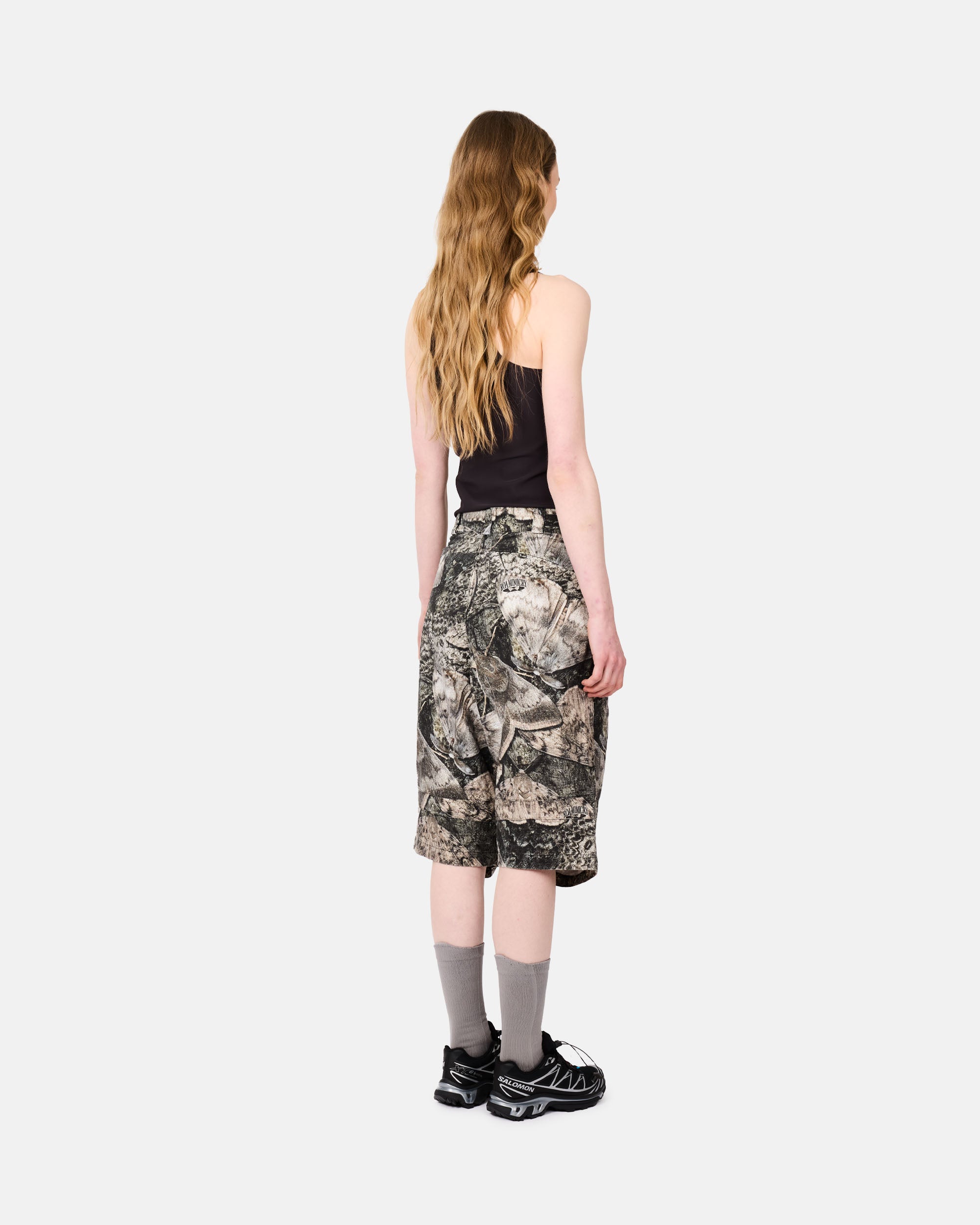 ROA Siera Moth Print 3/4 Pant Brown YBWW022FA08