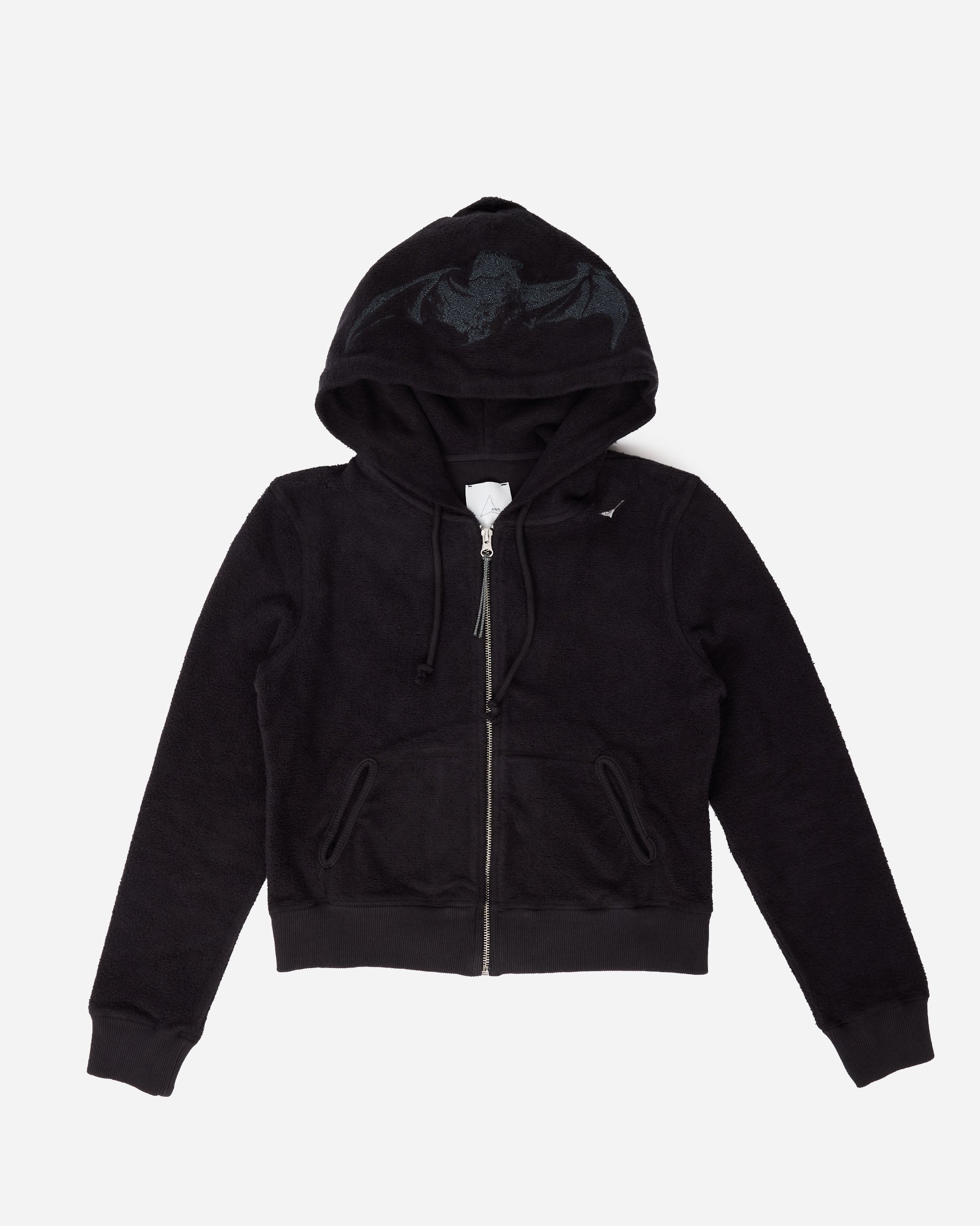 ROA Guniy Inside Out Zip-Up Baby Hoodie Washed Black YBWW031JY12