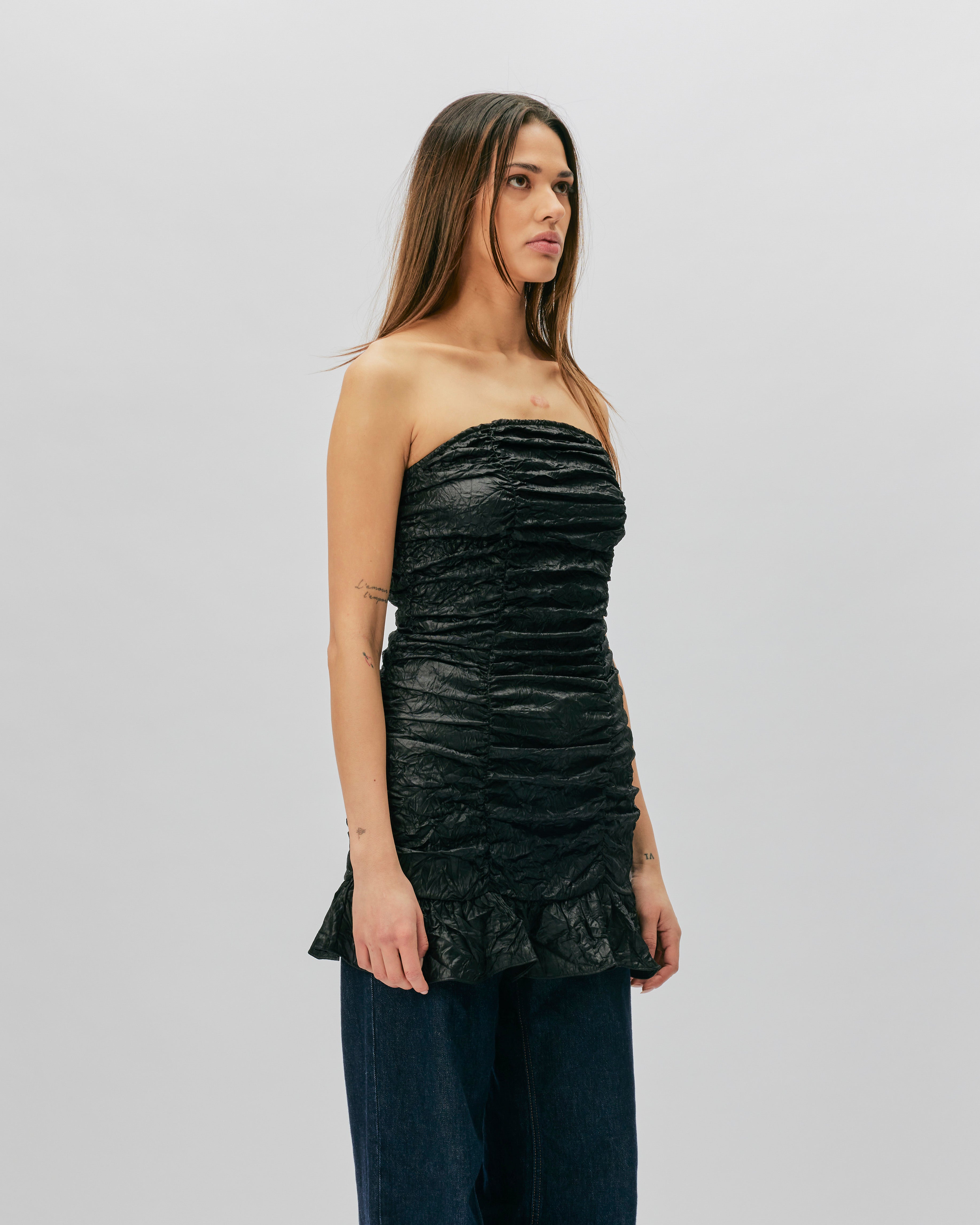 OpéraSPORT Victoria Ruched Dress BLACK Z34-BLK