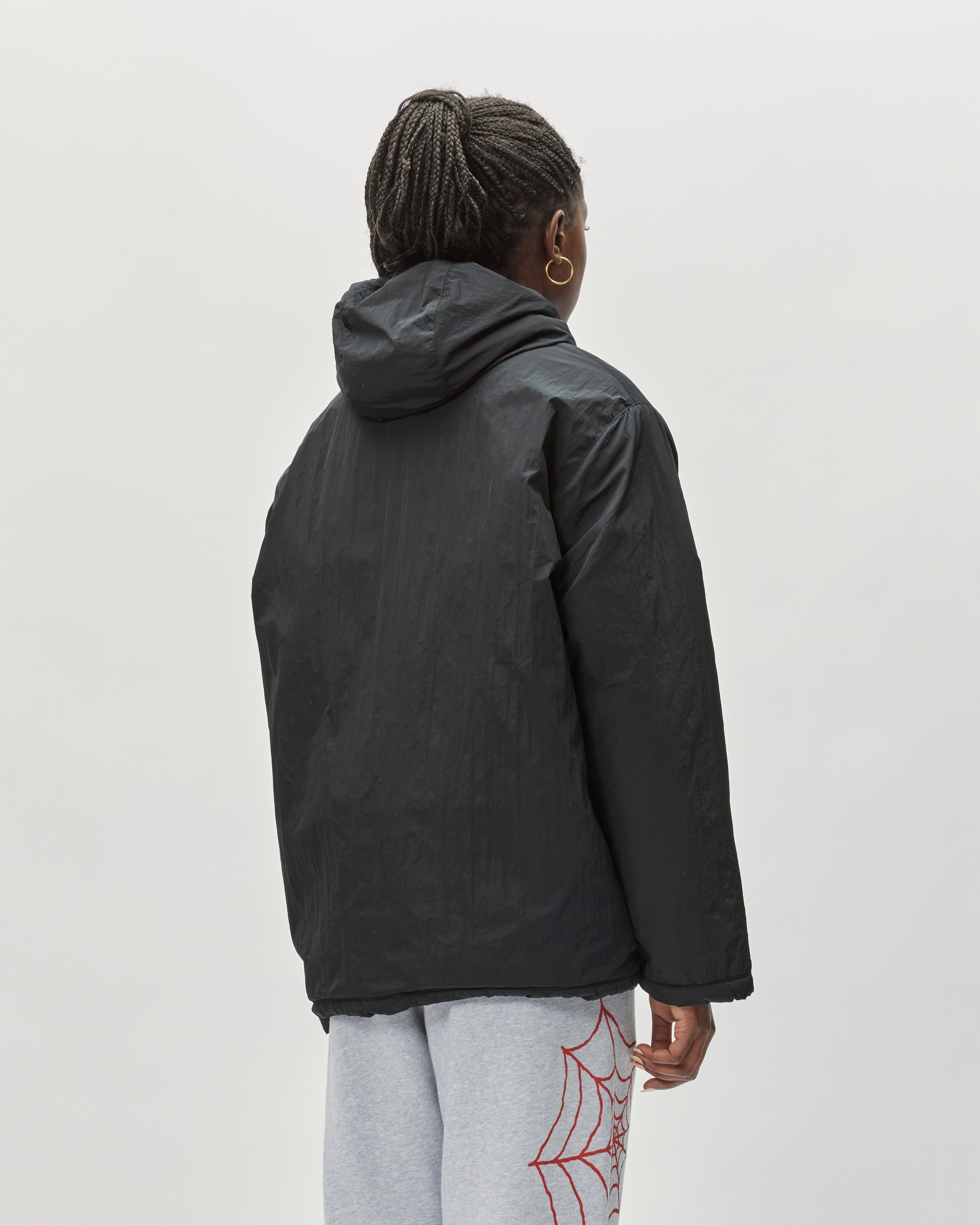 ARIES Reversible Nylon and Floral Fleece Parka Ecru RUAR70014