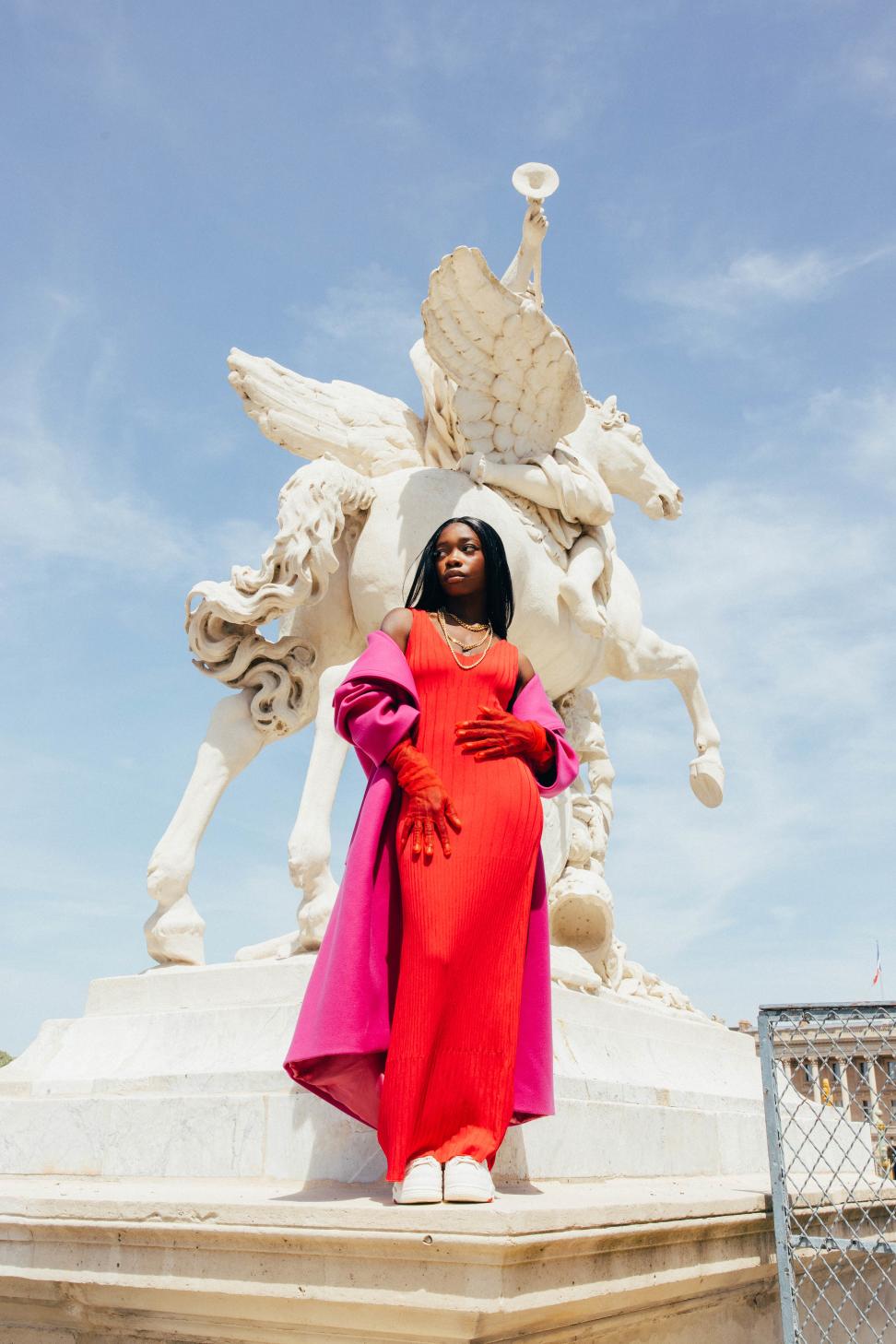 Close Up: Aude-Julie in the Jordan 4 Blank Canvas