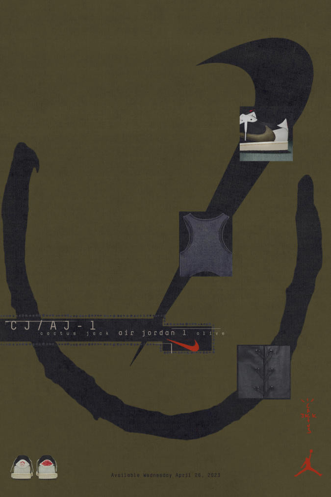 Travis Scott x Air Jordan 1 Low ‘Olive’: Stargazing