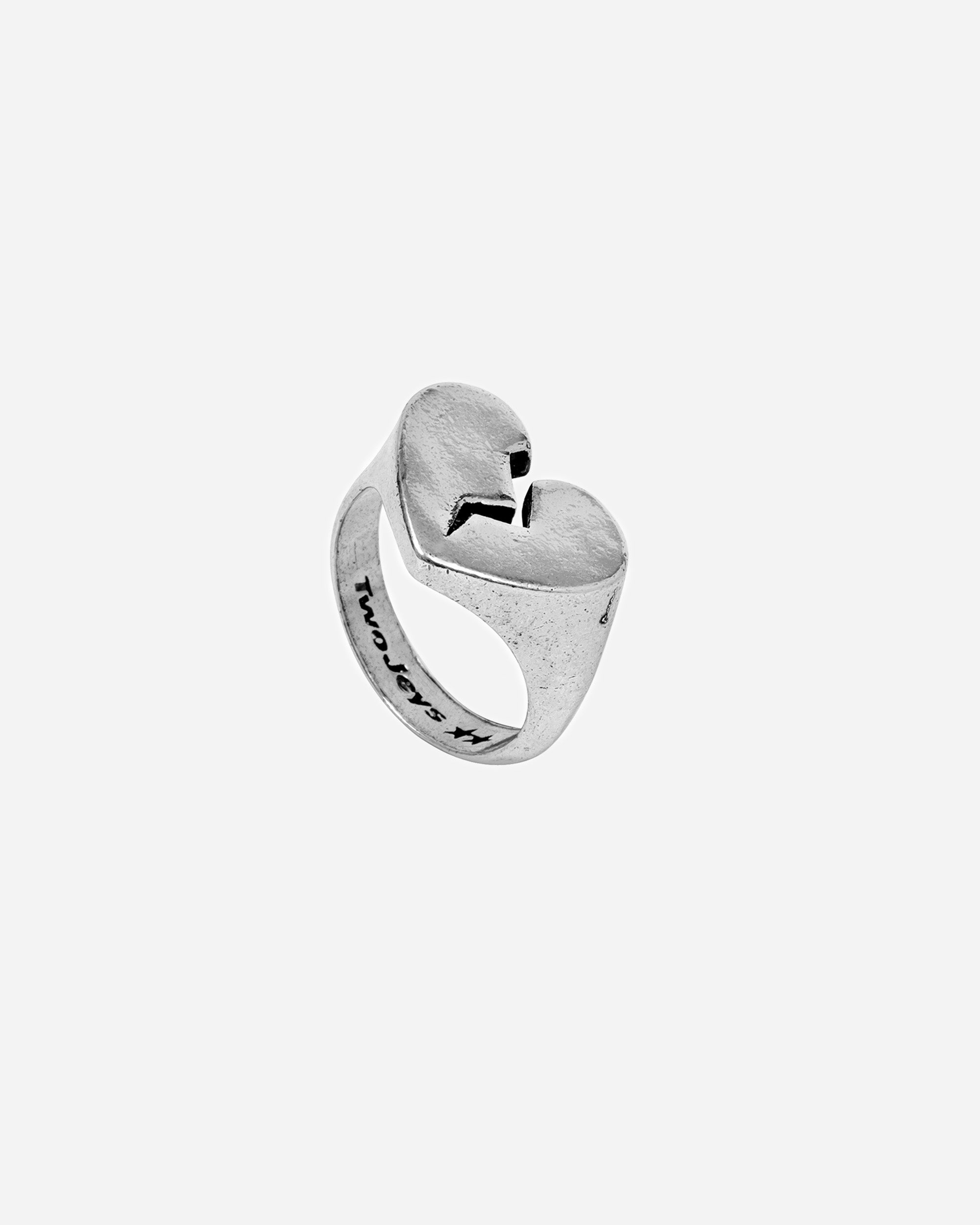 TwoJeys Broken Hart Ring SILVER PLATED 101301001