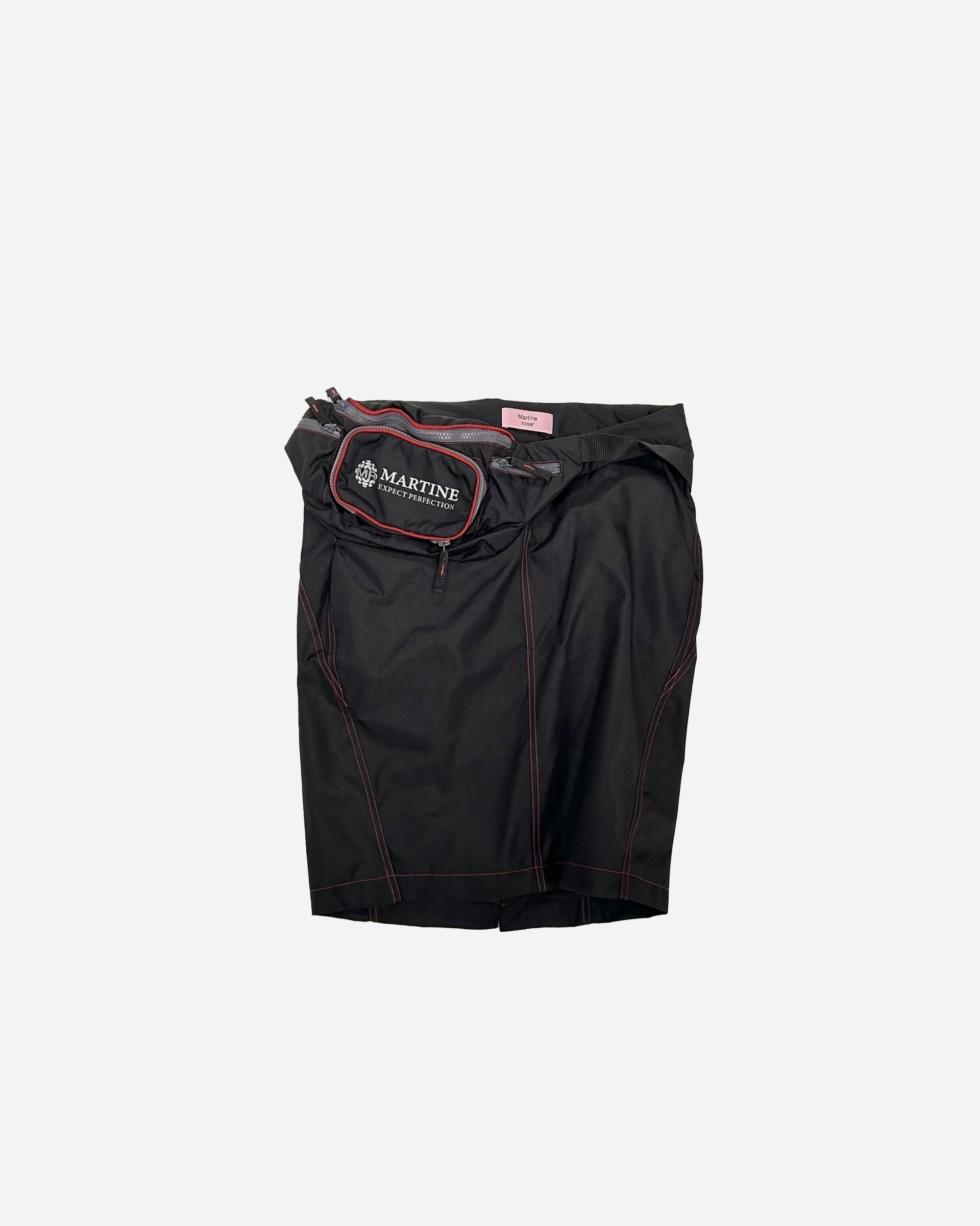Martine Rose BUMBAG SKIRT BLACK AND RED 848WO15035