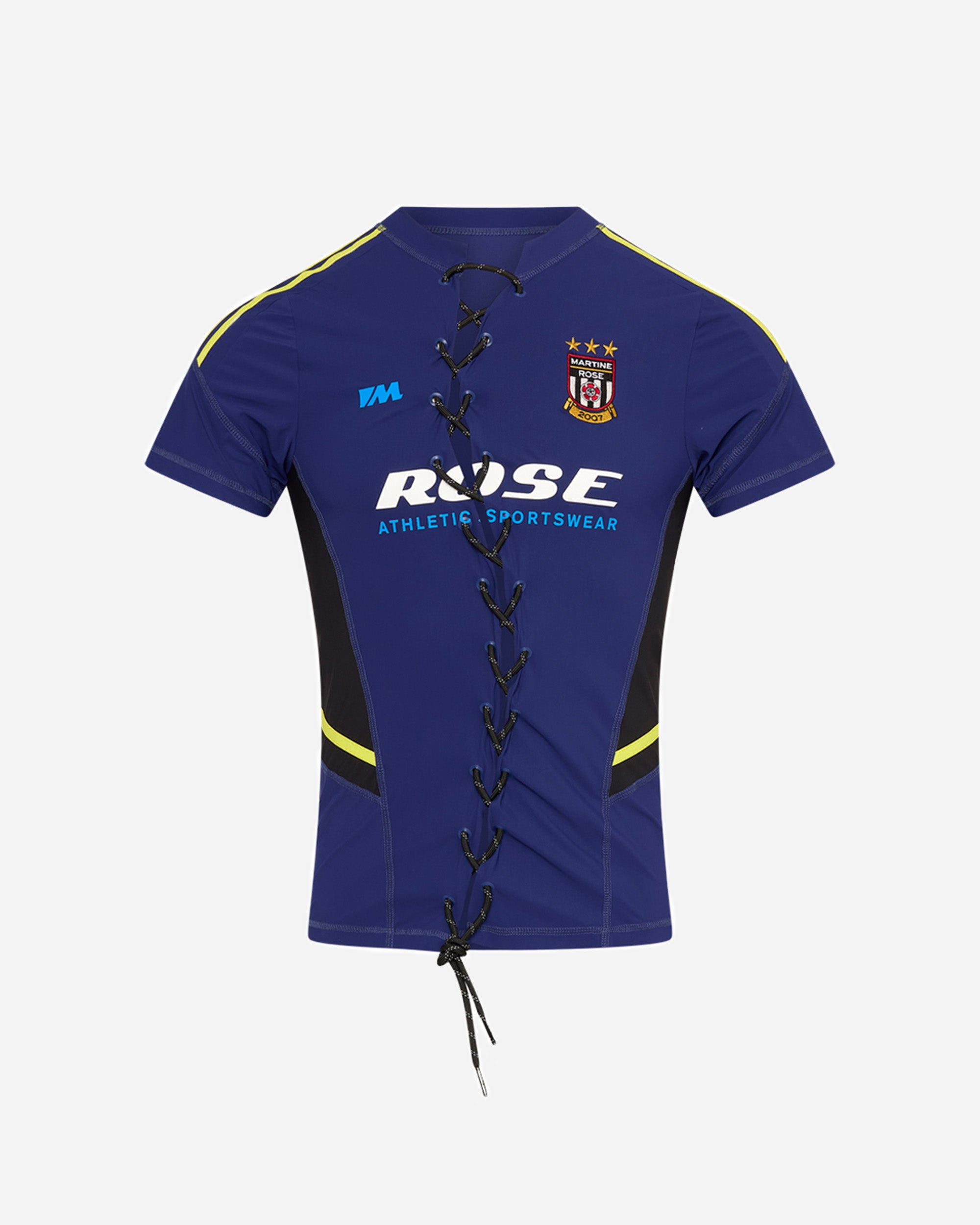 Martine Rose Lace Up Football Top BLUE NAVY BLU 168JT19504