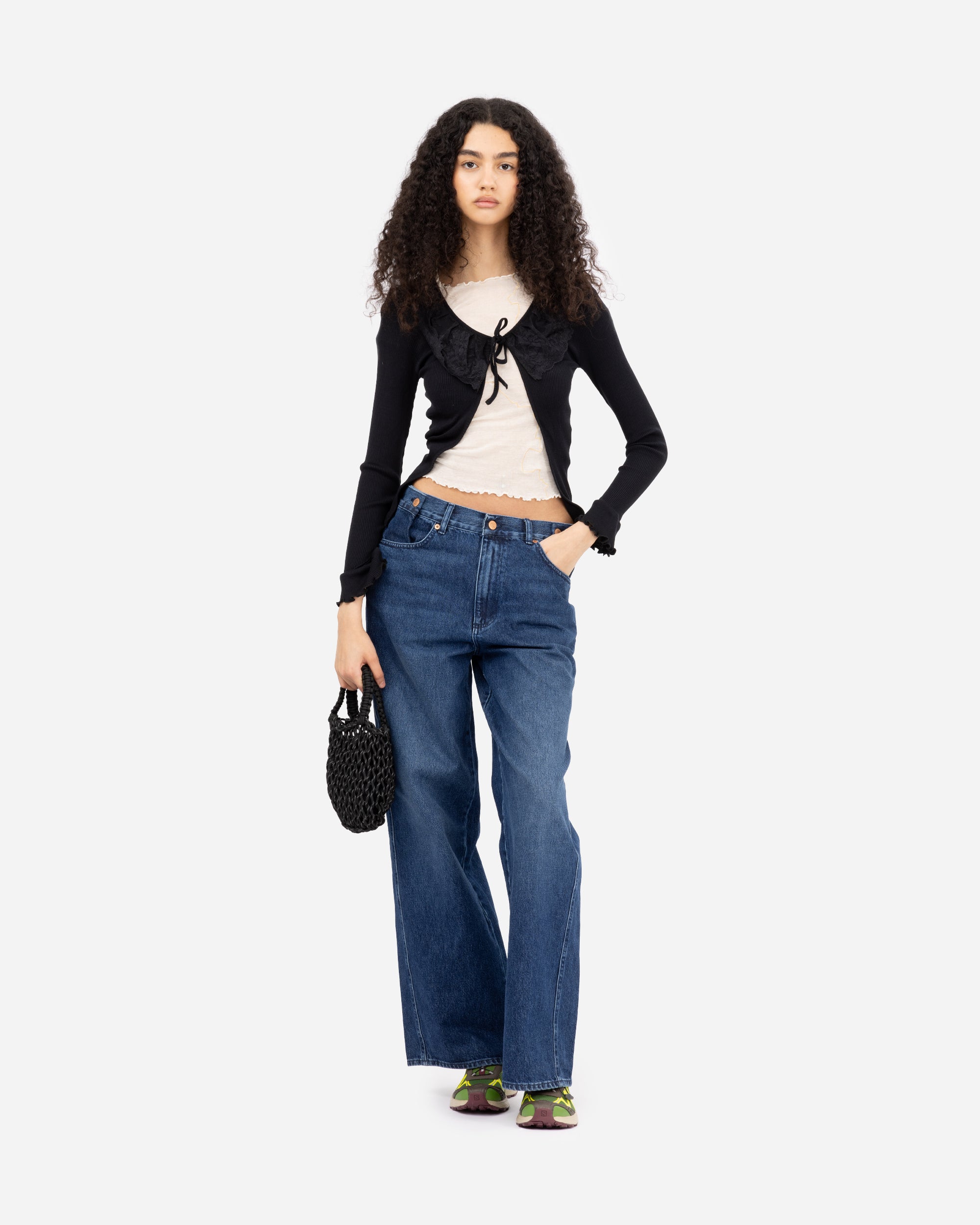 Oval Square Stereo Jeans Middle Blue 20857-5029