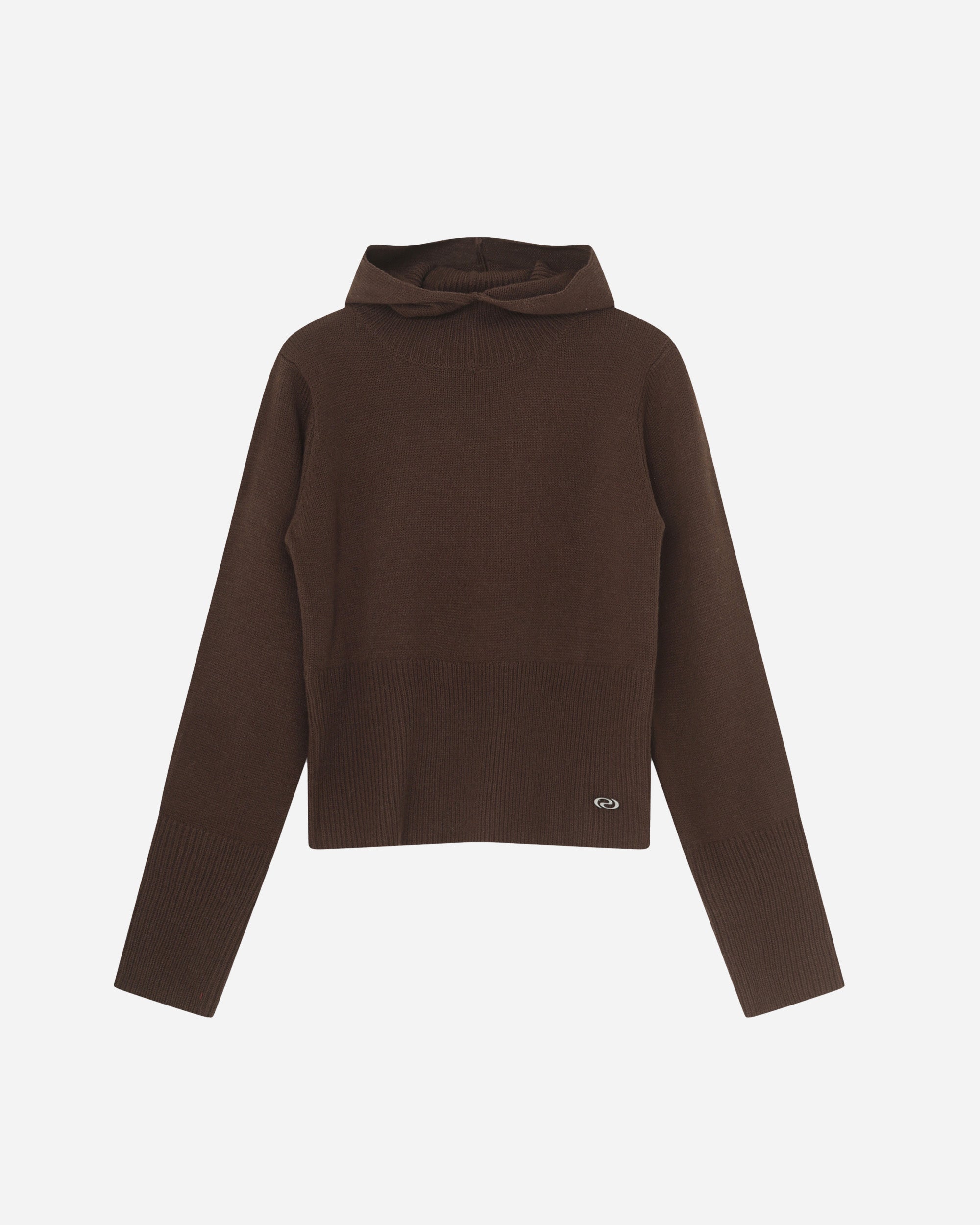RÉSUMÉ KoriRS Knit Hoodie Dark Brown 26781504-180
