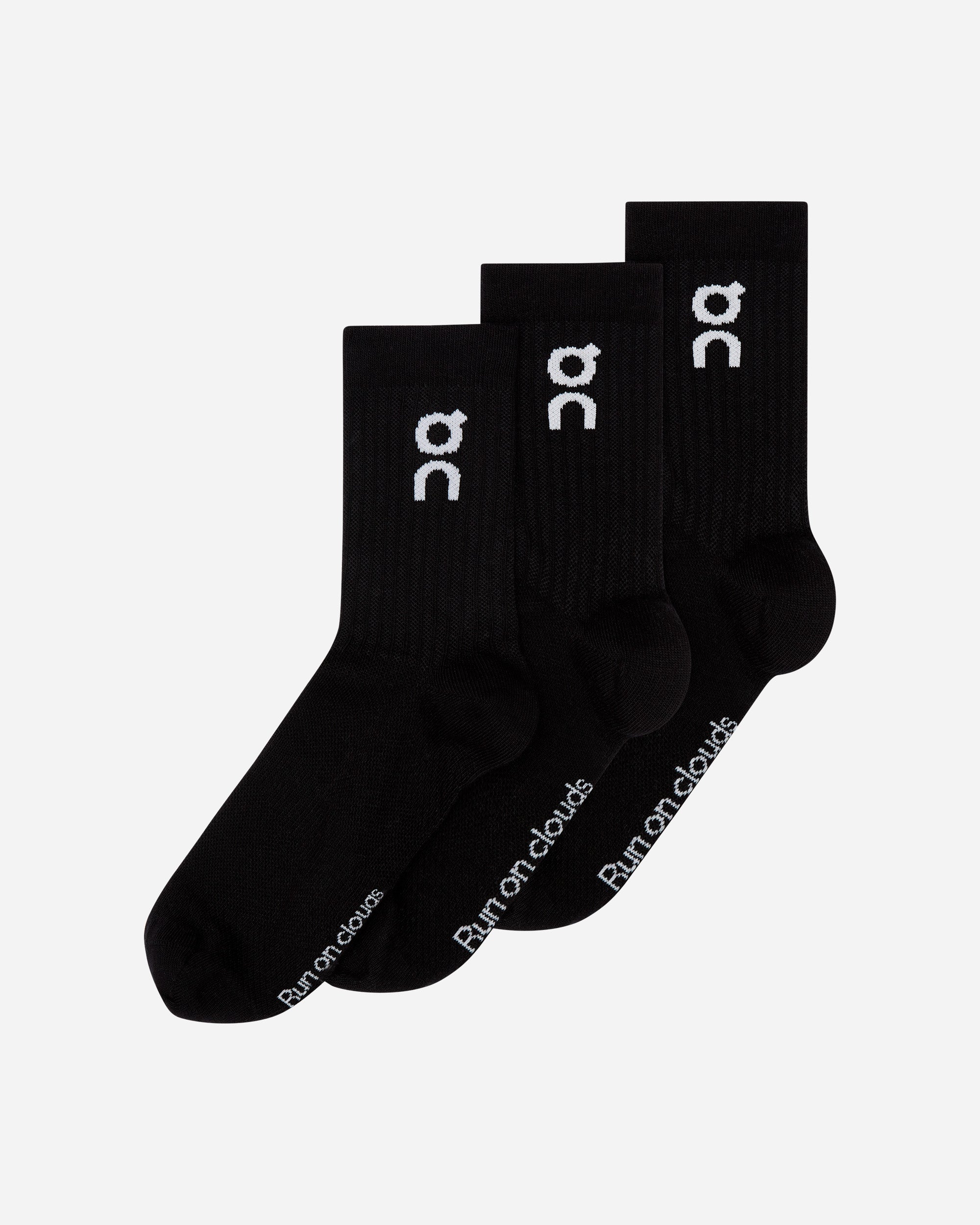 On Logo Sock High 3P Black 2UF10310553
