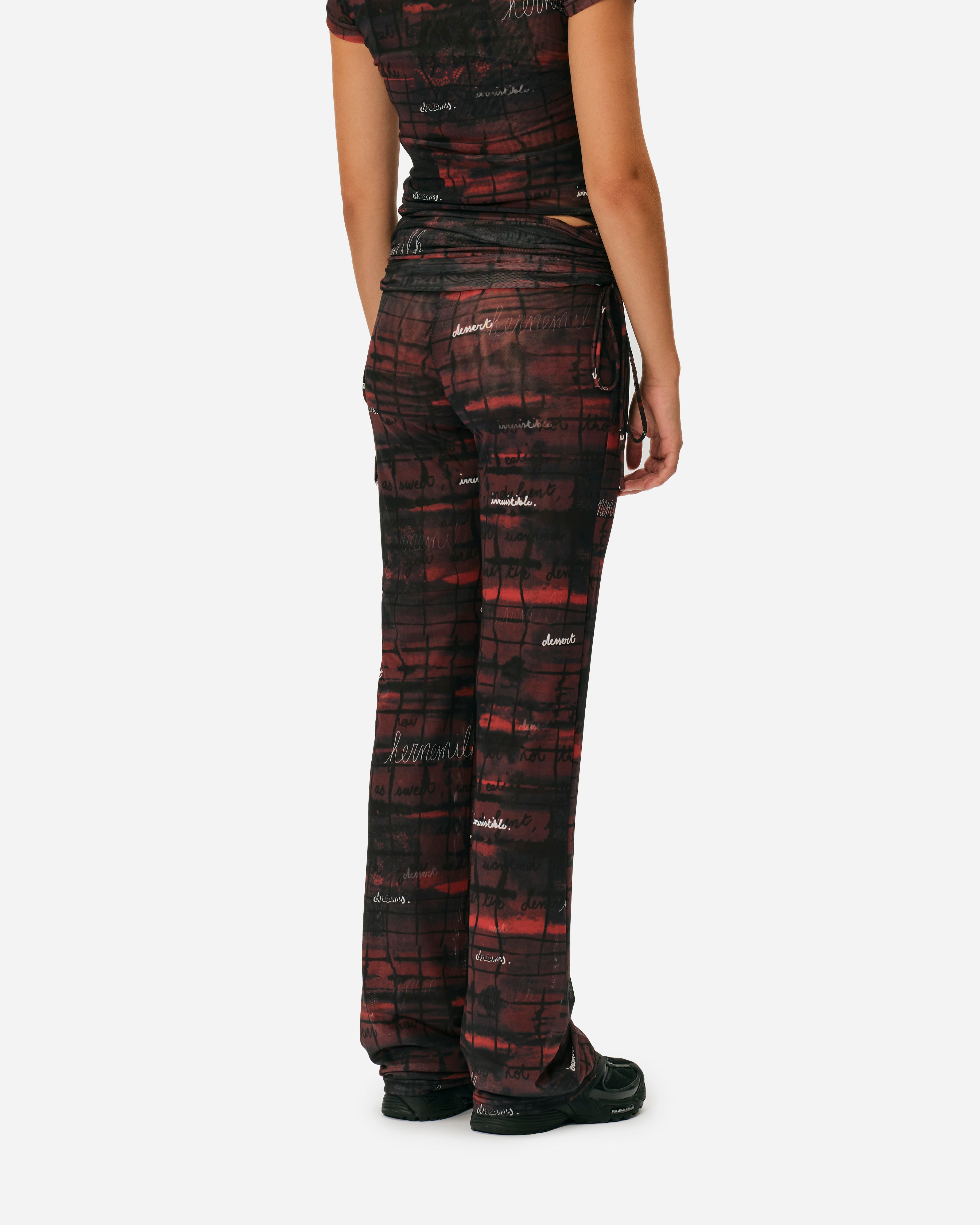 Kernemilk Alga Pants Black/Red Print 30517107