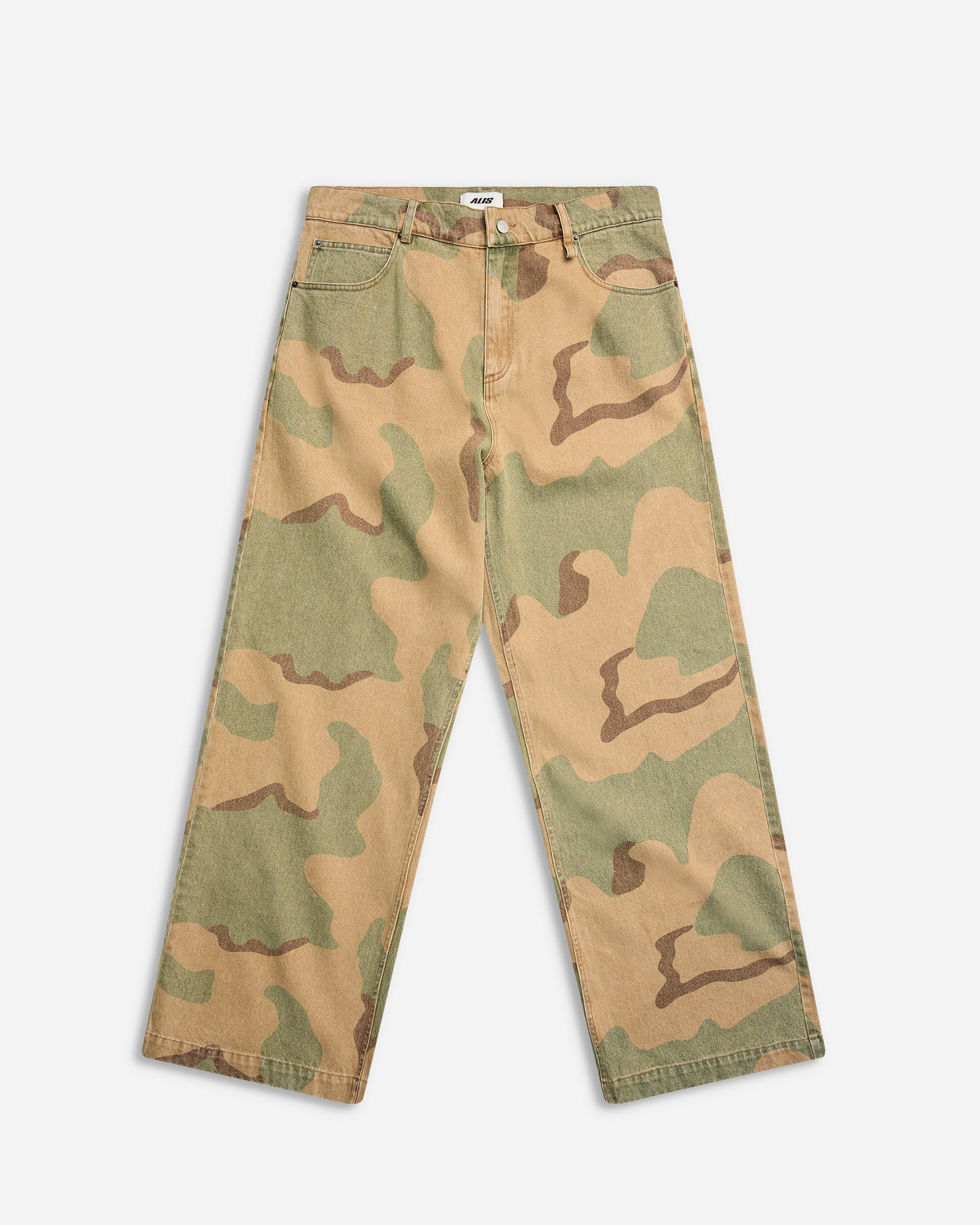 Bam Wide Fit Jeans W/ Alis Tag Print