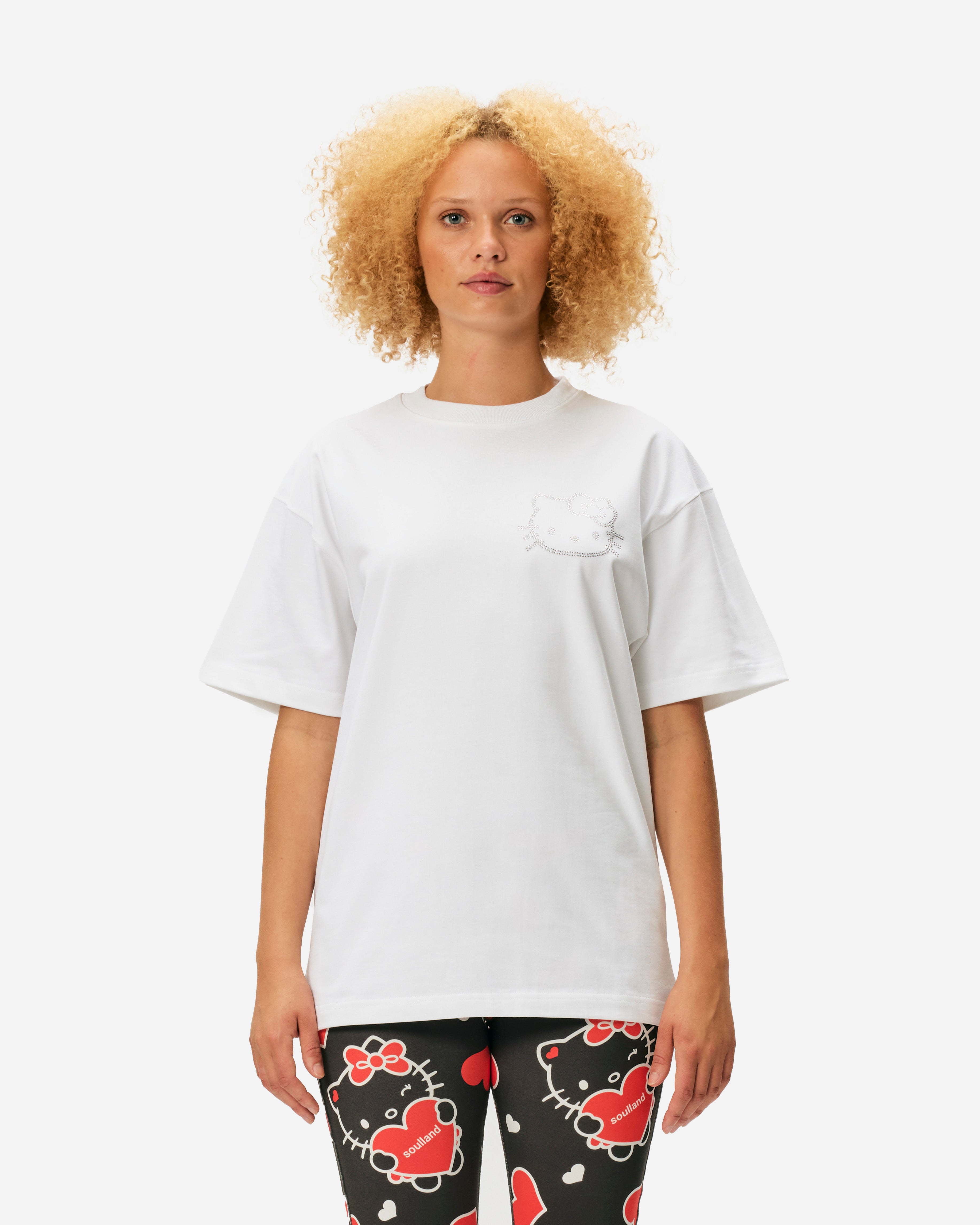 Soulland Soulland x Hello Kitty Logo Kai T-Shirt White 41087-1262-WHT