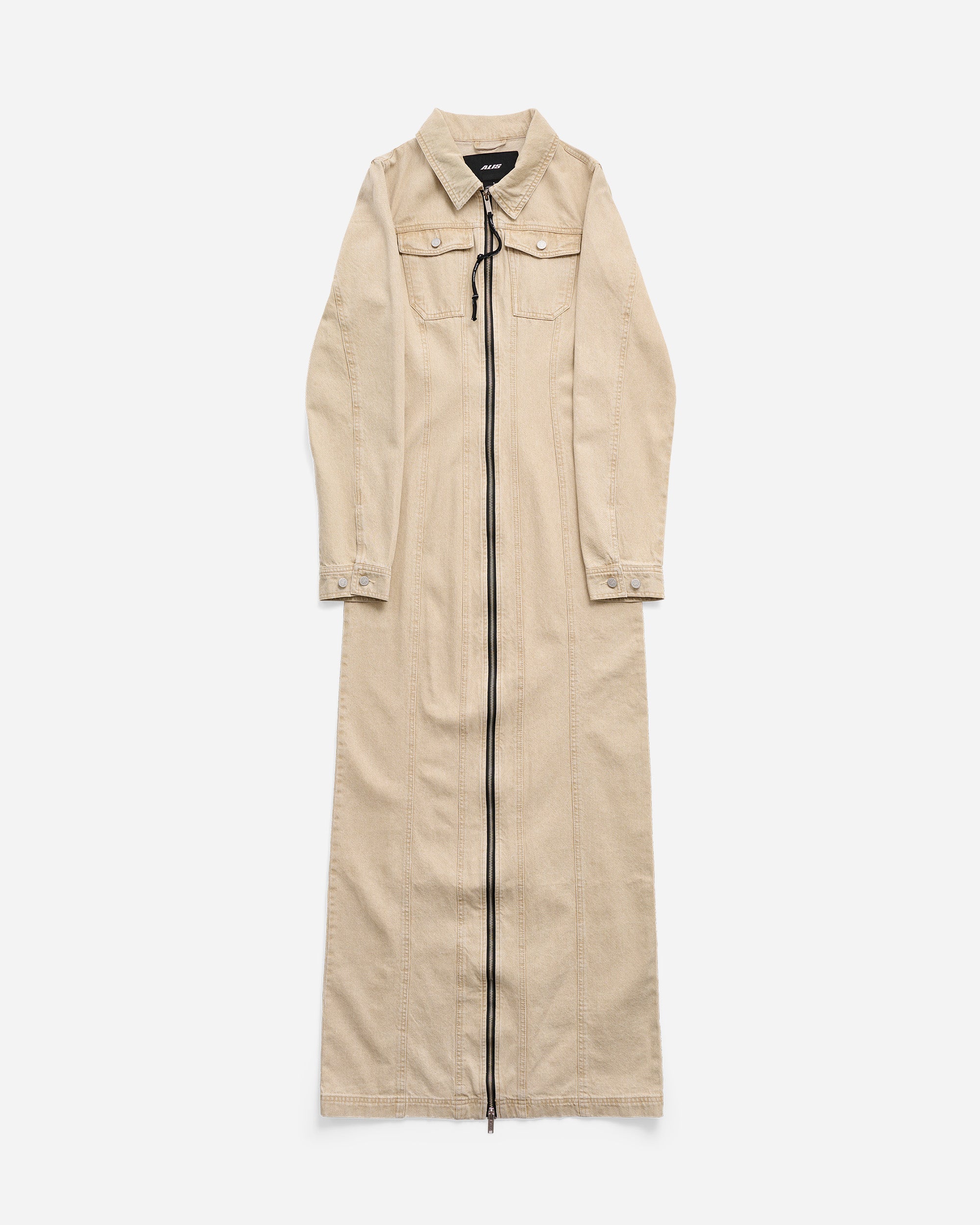 ALIS Rapinoe Long Fitted Denim Jacket Faded Sand 97-24