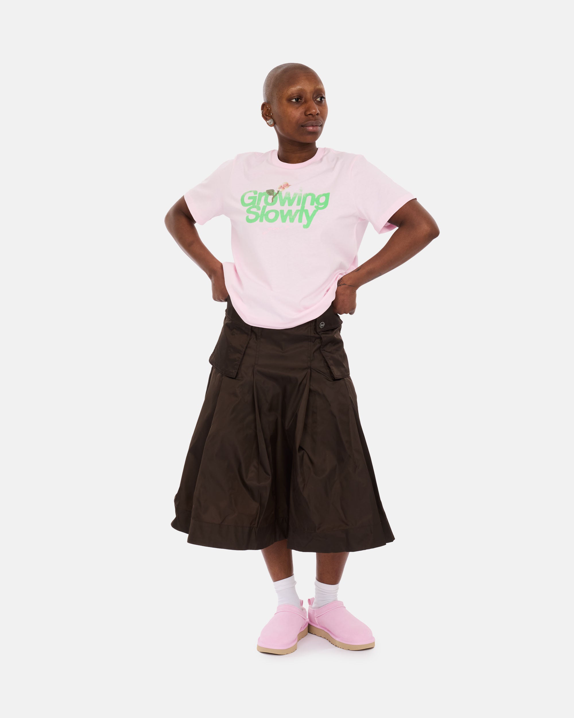 GANNI Basic Cotton Jersey Growing Slowly Chalk Pink A1050191