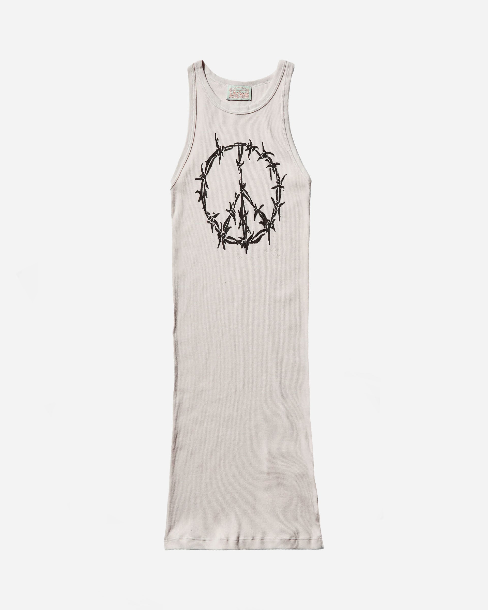 ARIES Barbed Peace Lightweight Vest Dress Alabaster AR5090103
