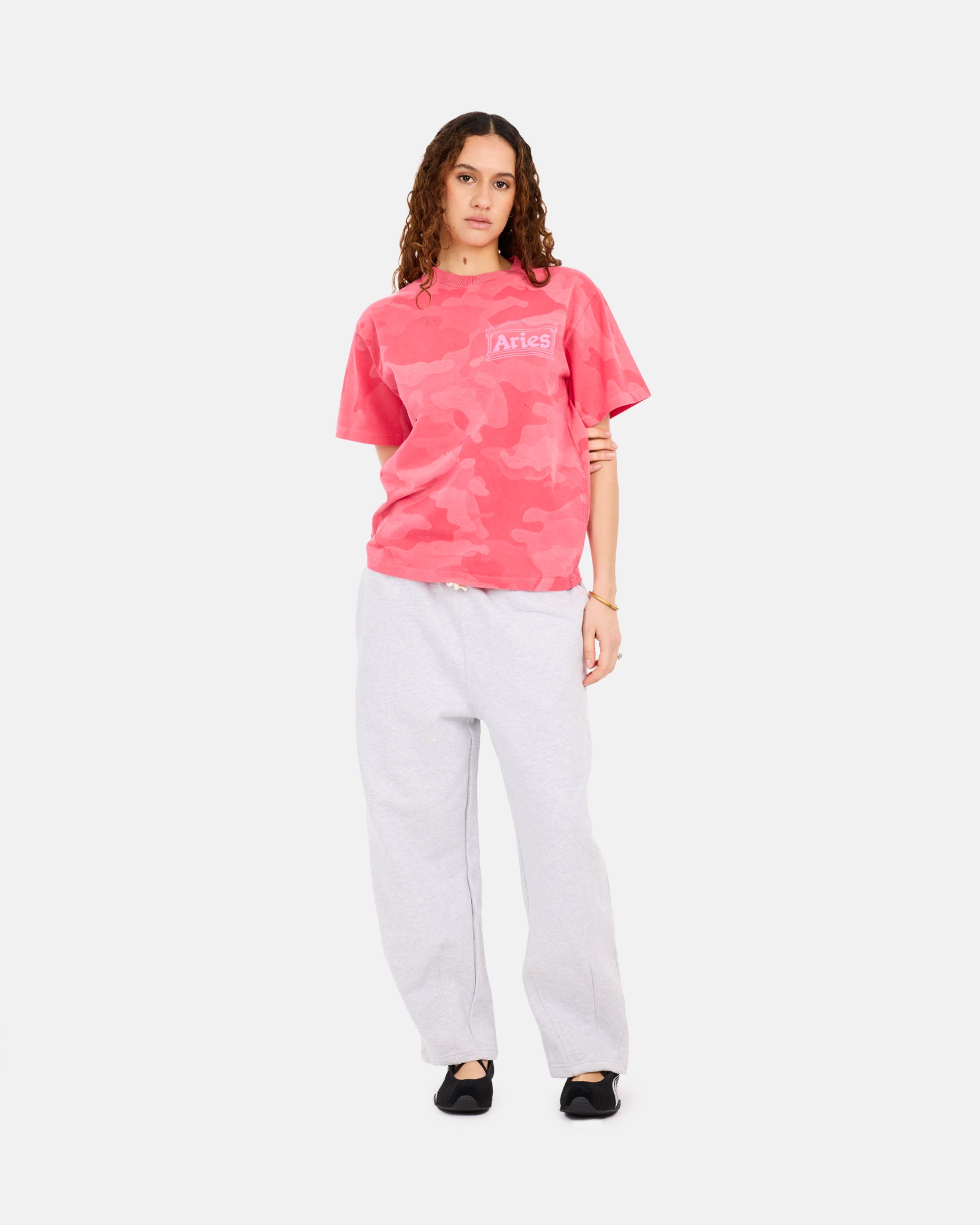 ARIES Aged Camo Ss Tee Pink AR6000105-PK