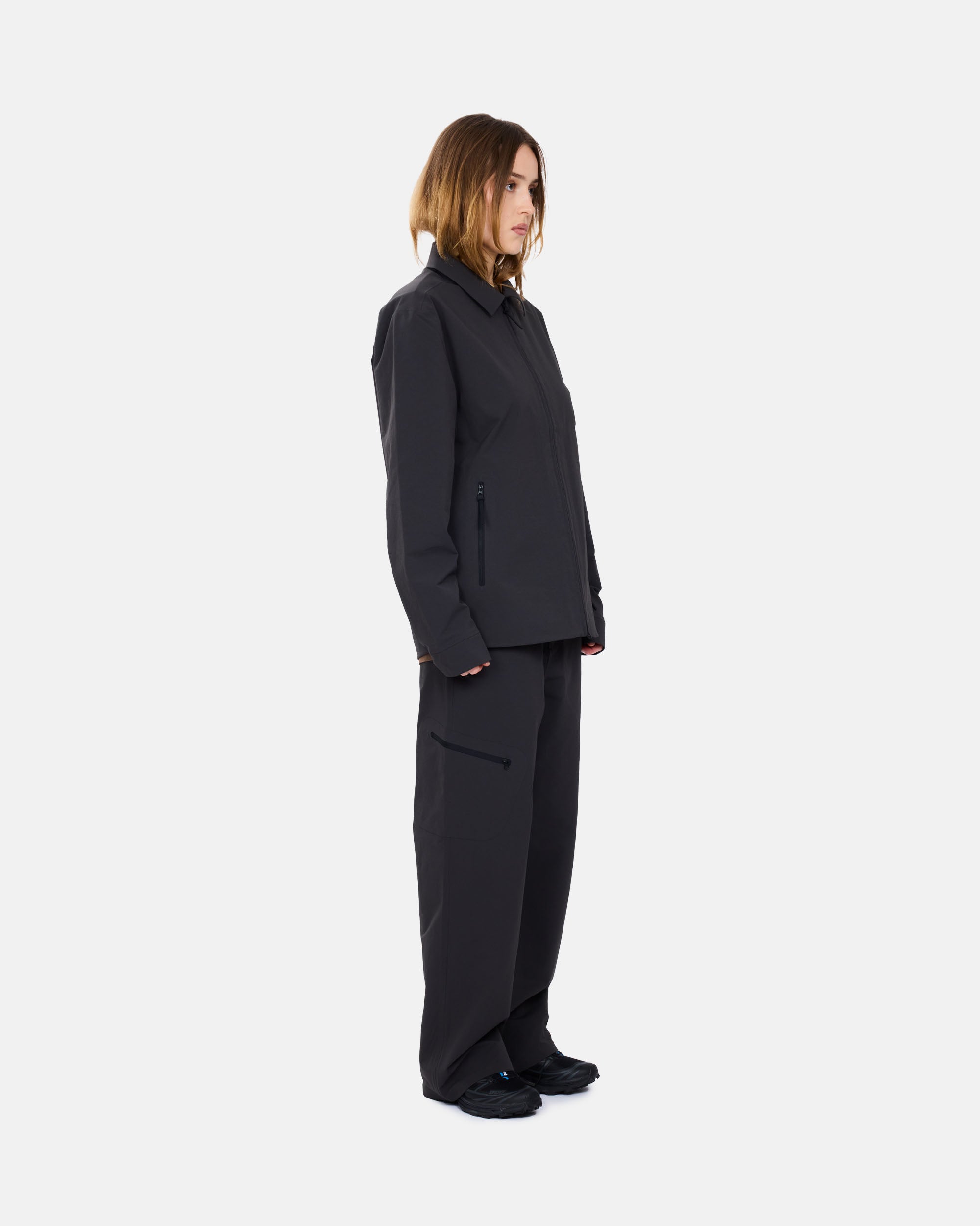 Hiking Patrol Edge Softshell Technical Shirt  Charcoal Black  AW25101-Charcoal