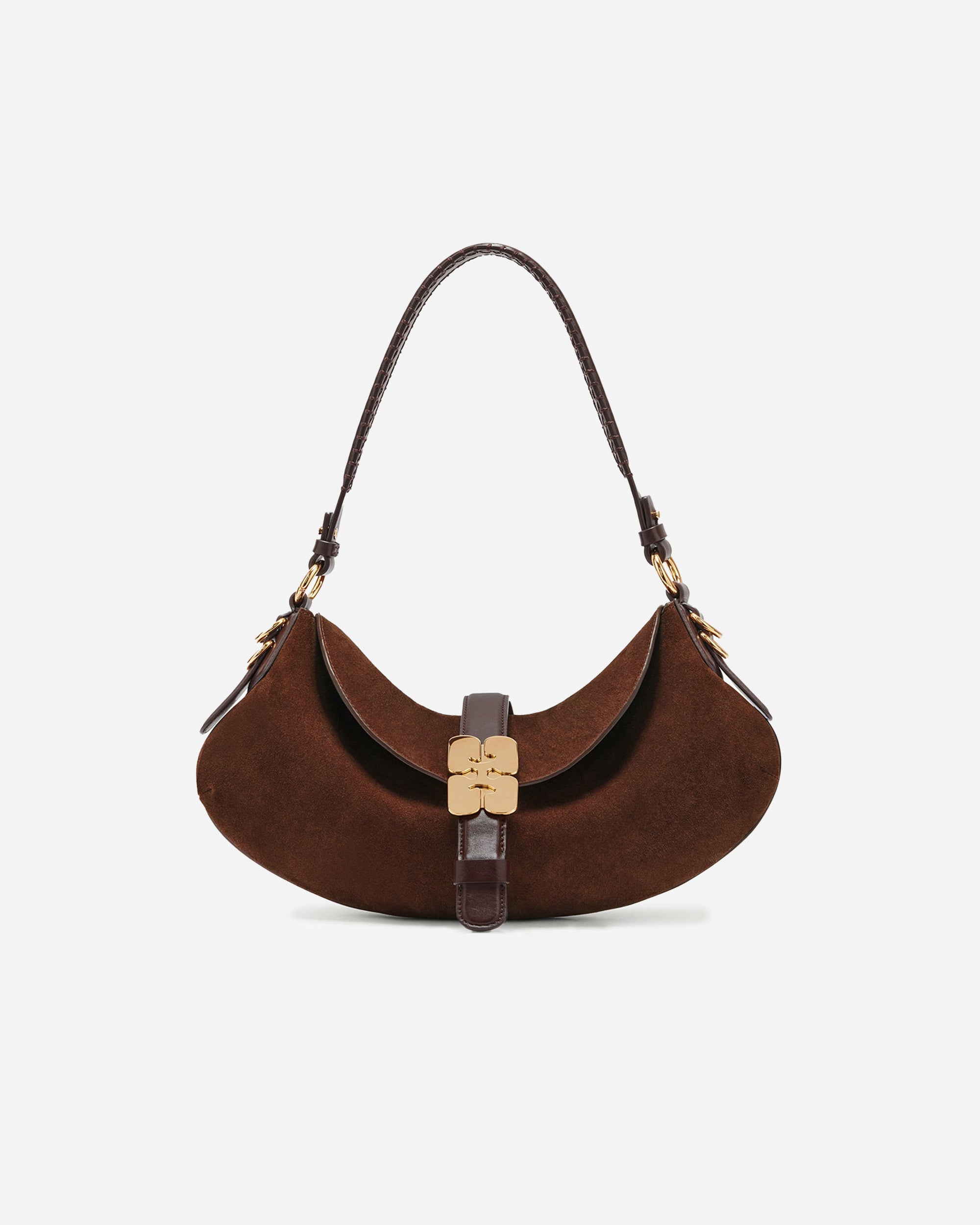 GANNI B-Kat Recycled Suede Pelinova Chicory Coffee B2070052-979