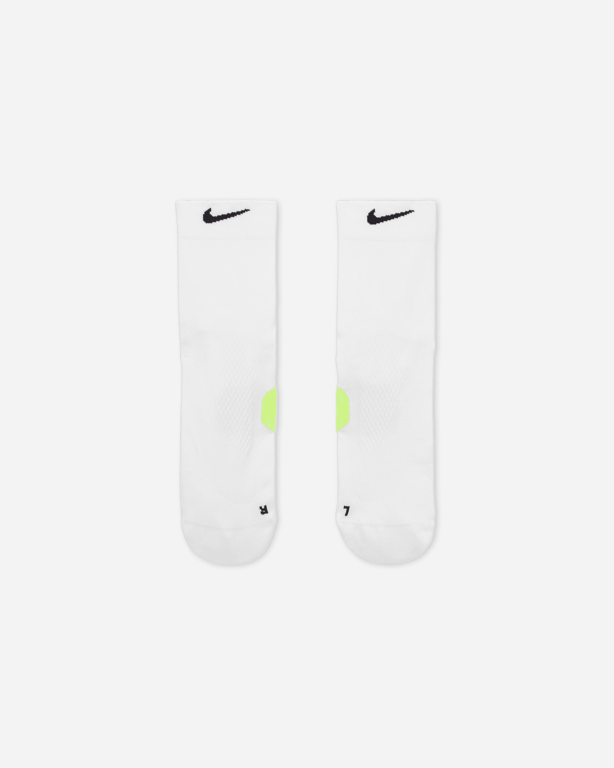 Nike Running Midweight Micro Crew Socks WHITE/VOLT/BLACK HV6935-100