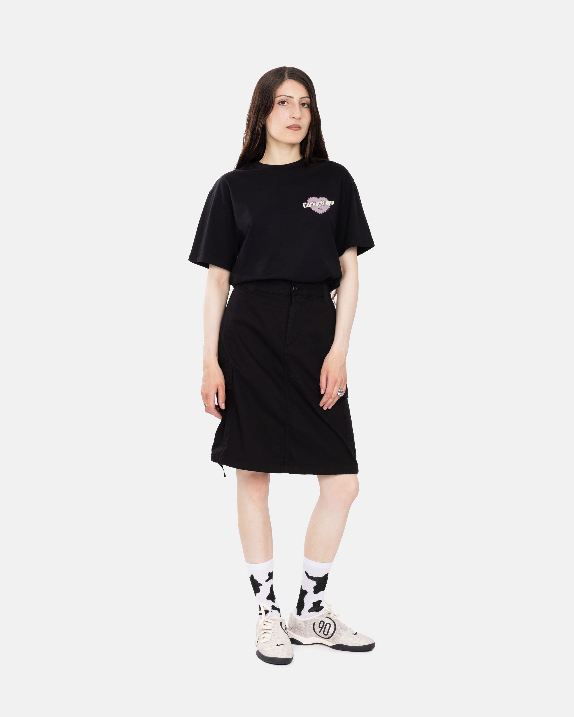Carhartt WIP Kingston Skirt  Black garment dyed I035579-89GD