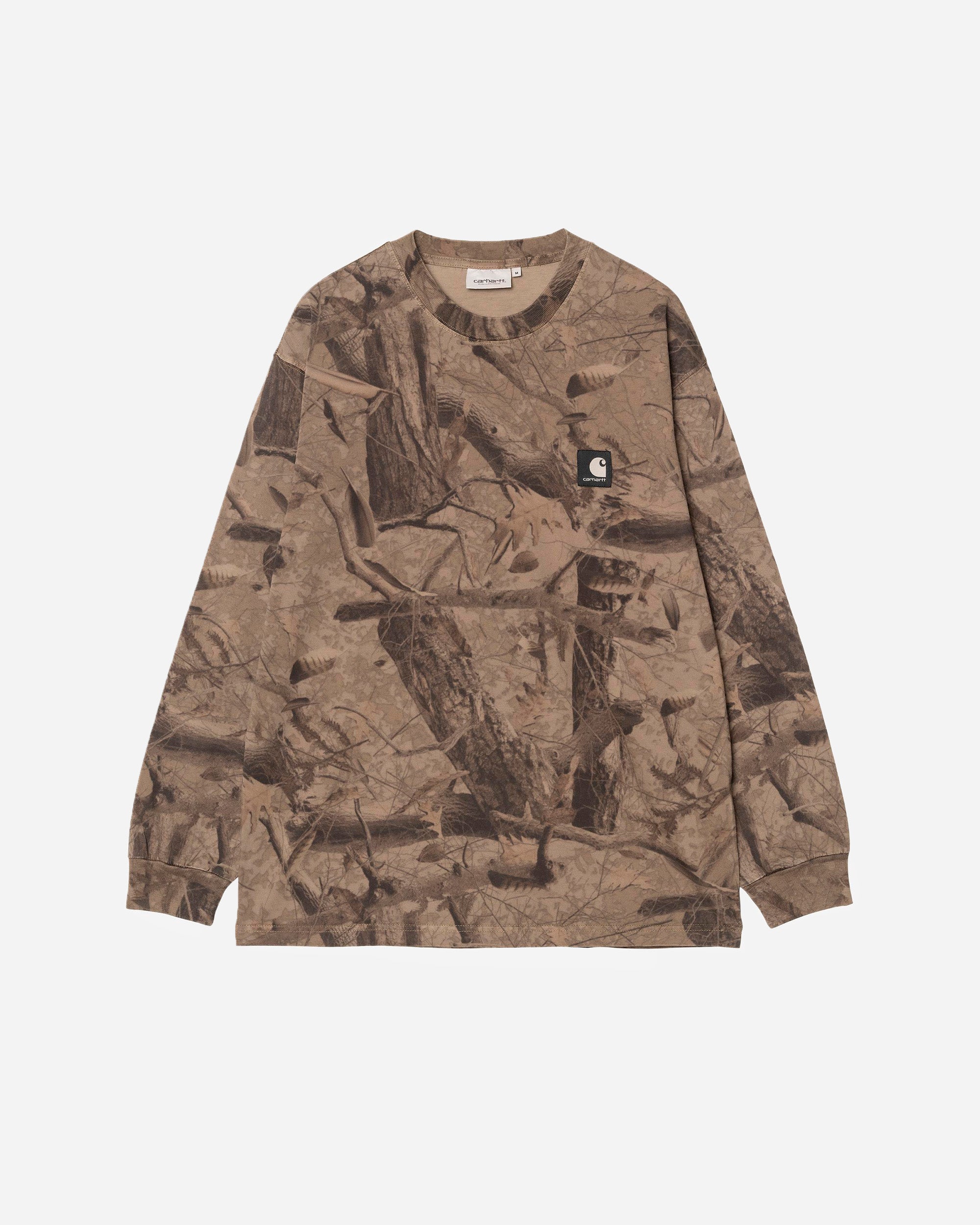 Carhartt WIP Longsleeve Feather Tree T-Shirt Camo Feather Tree, Khaki / Shungite I037173.3ZQGD