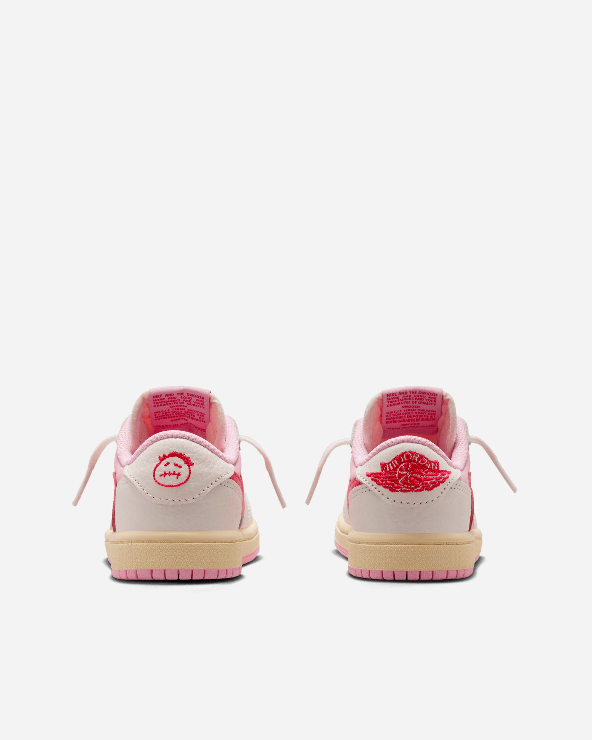 Jordan Brand Jordan Brand x Travis Scott Air Jordan 1 Low OG "Tropical Pink" (kids) SAIL/TROPICAL PINK-SHY PINK-MUSLIN IQ7605-101