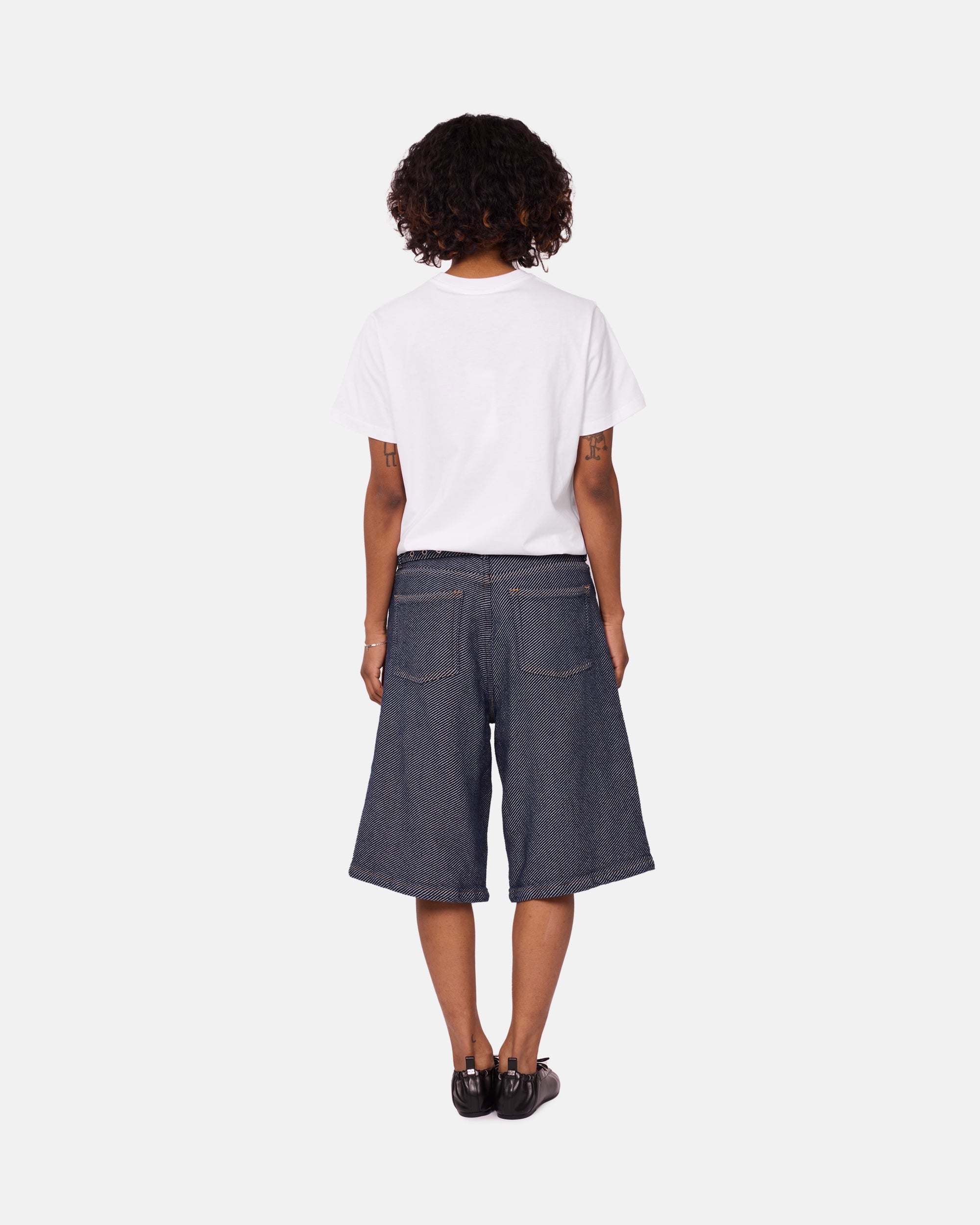 GANNI Heavy Twill Denim Shorts Rinse J1703