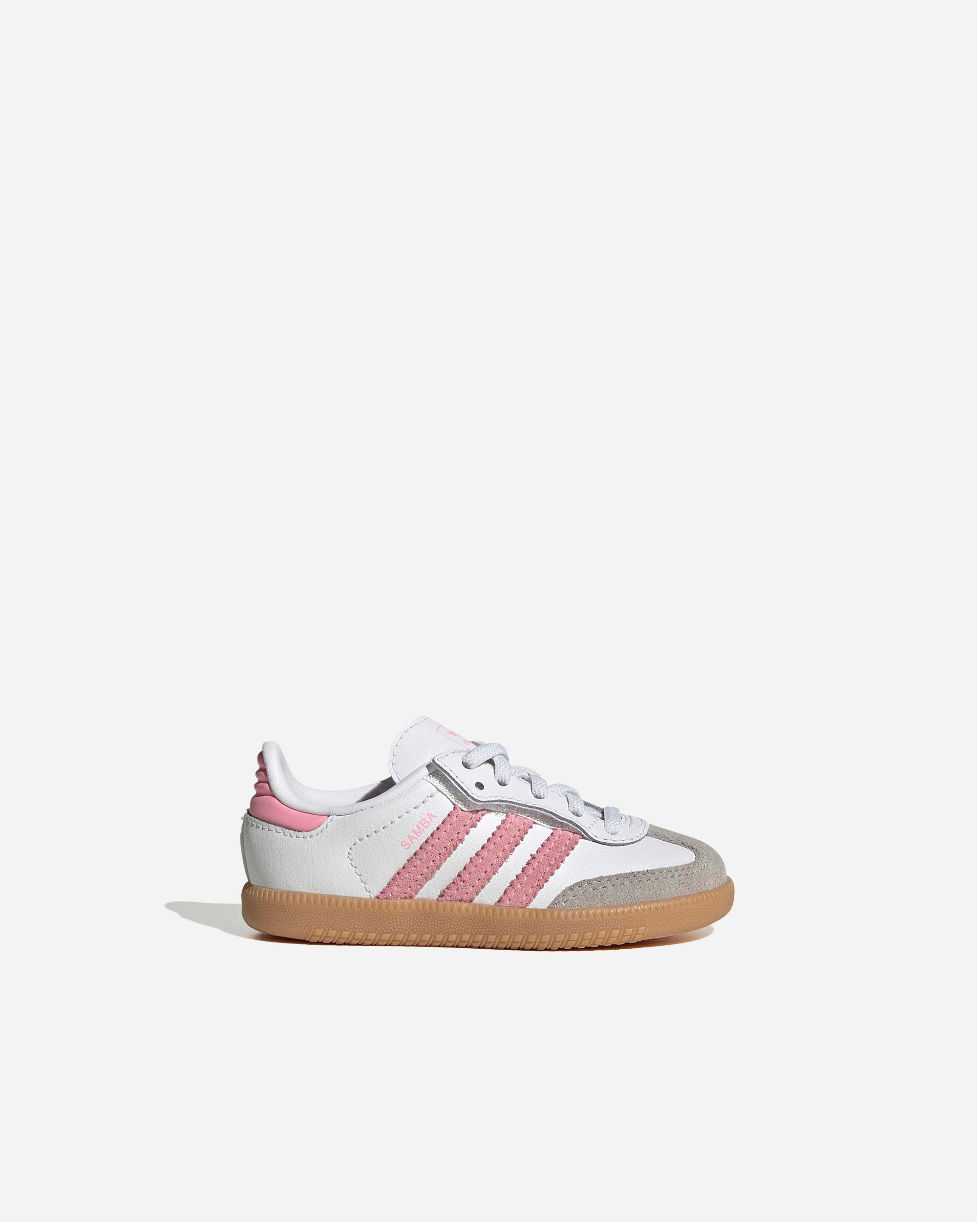 adidas Originals Samba OG CF EL I (Toddler) FTWWHT/LTPINK/GUM3 JQ2028