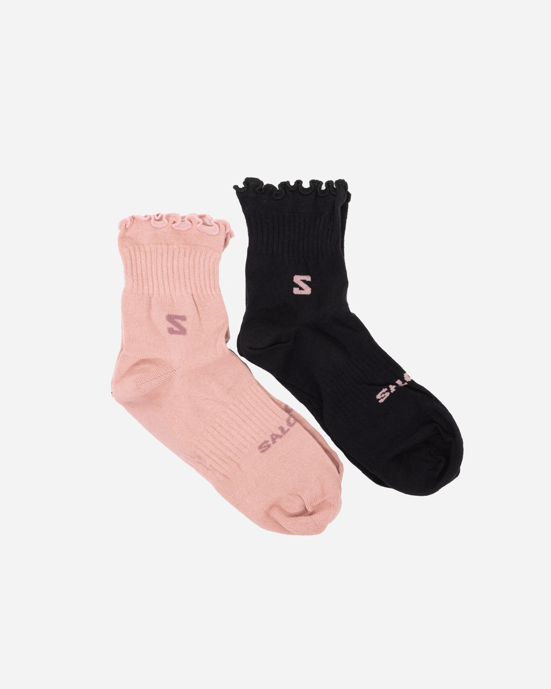 Salomon Ruffle Crew 2-pack BLACK / MAHOGANY ROSE LC2726500