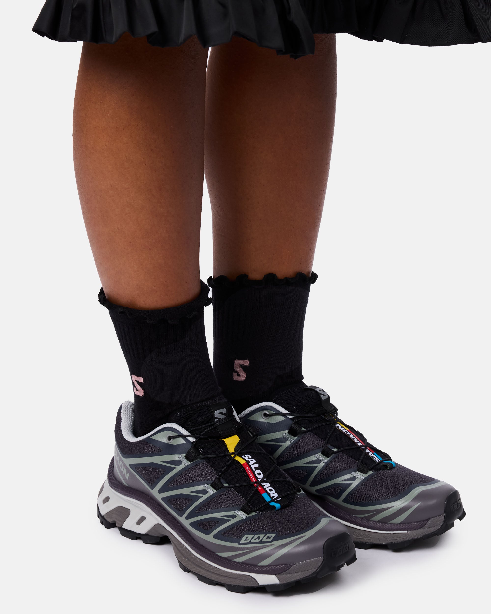 Salomon Ruffle Crew 2-pack BLACK / MAHOGANY ROSE LC2726500