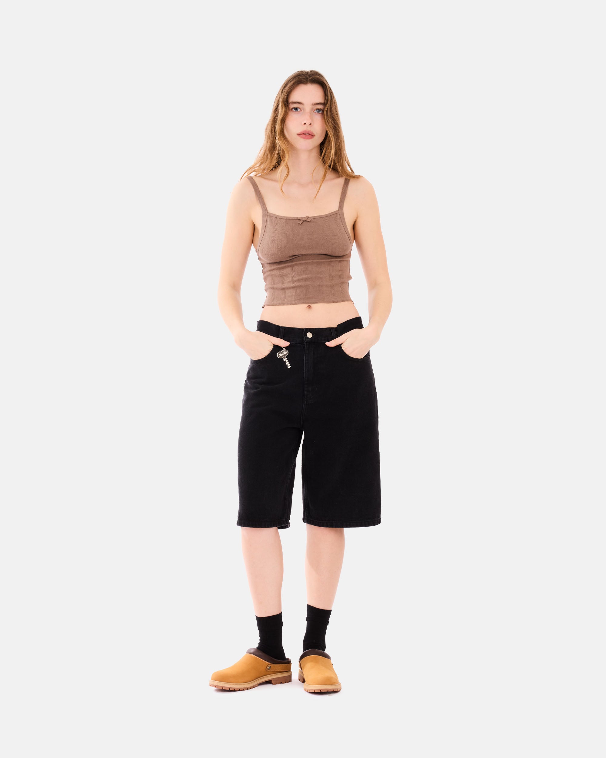 Organic Basics Pointelle Top Clay OB410096