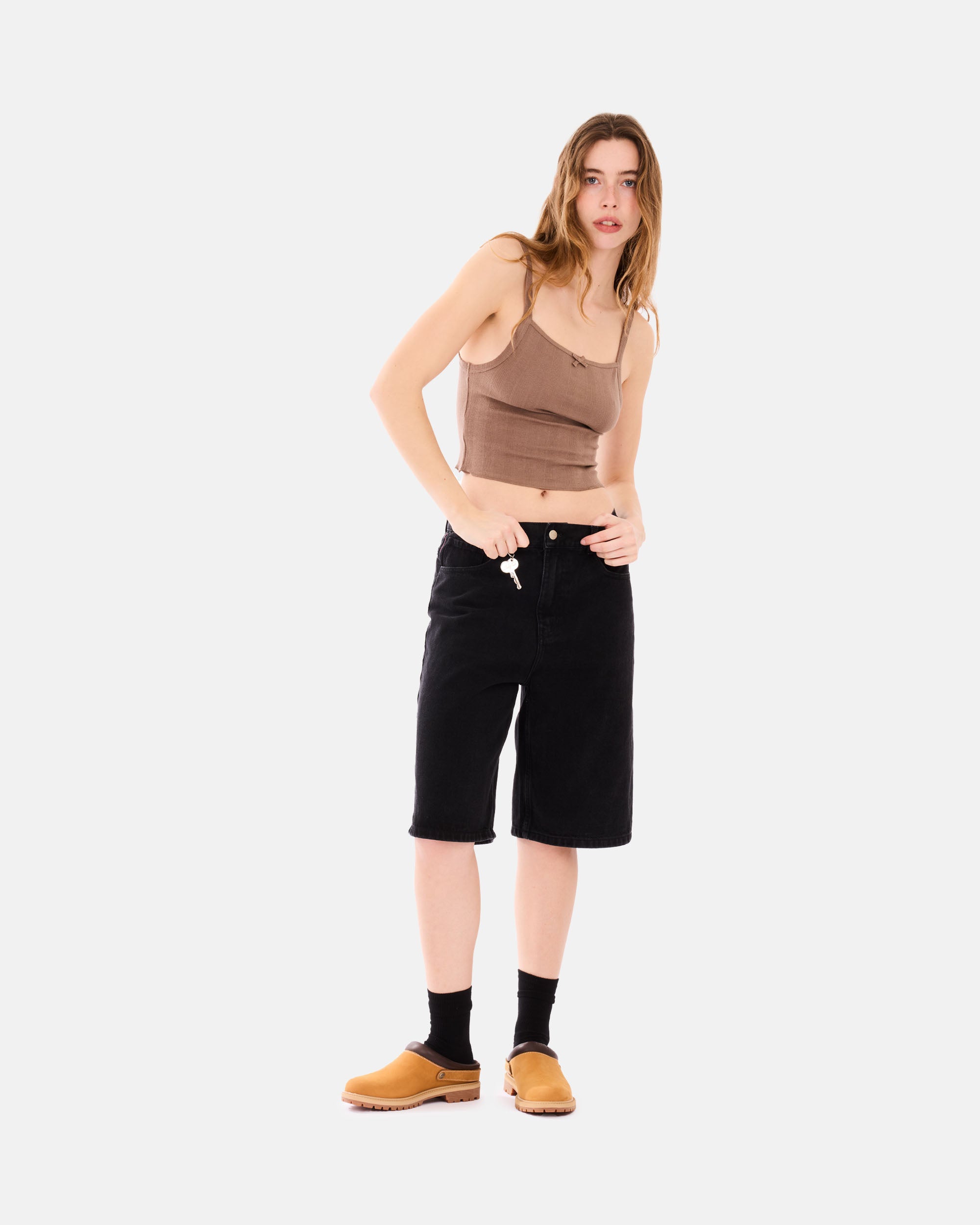 Organic Basics Pointelle Top Clay OB410096-Clay