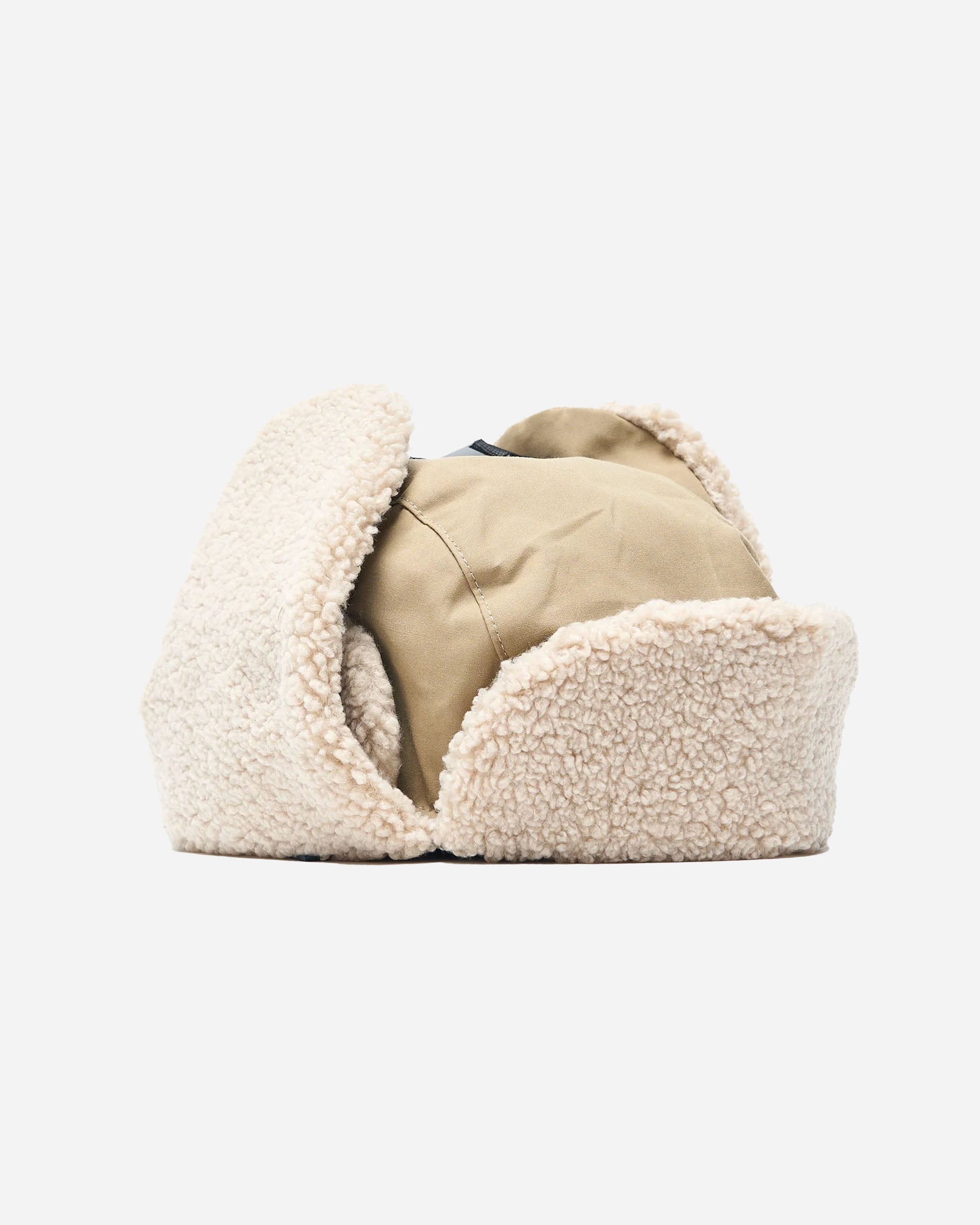 RASSVET Waxed Cotton Trapper Hat BEIGE PACC17K004