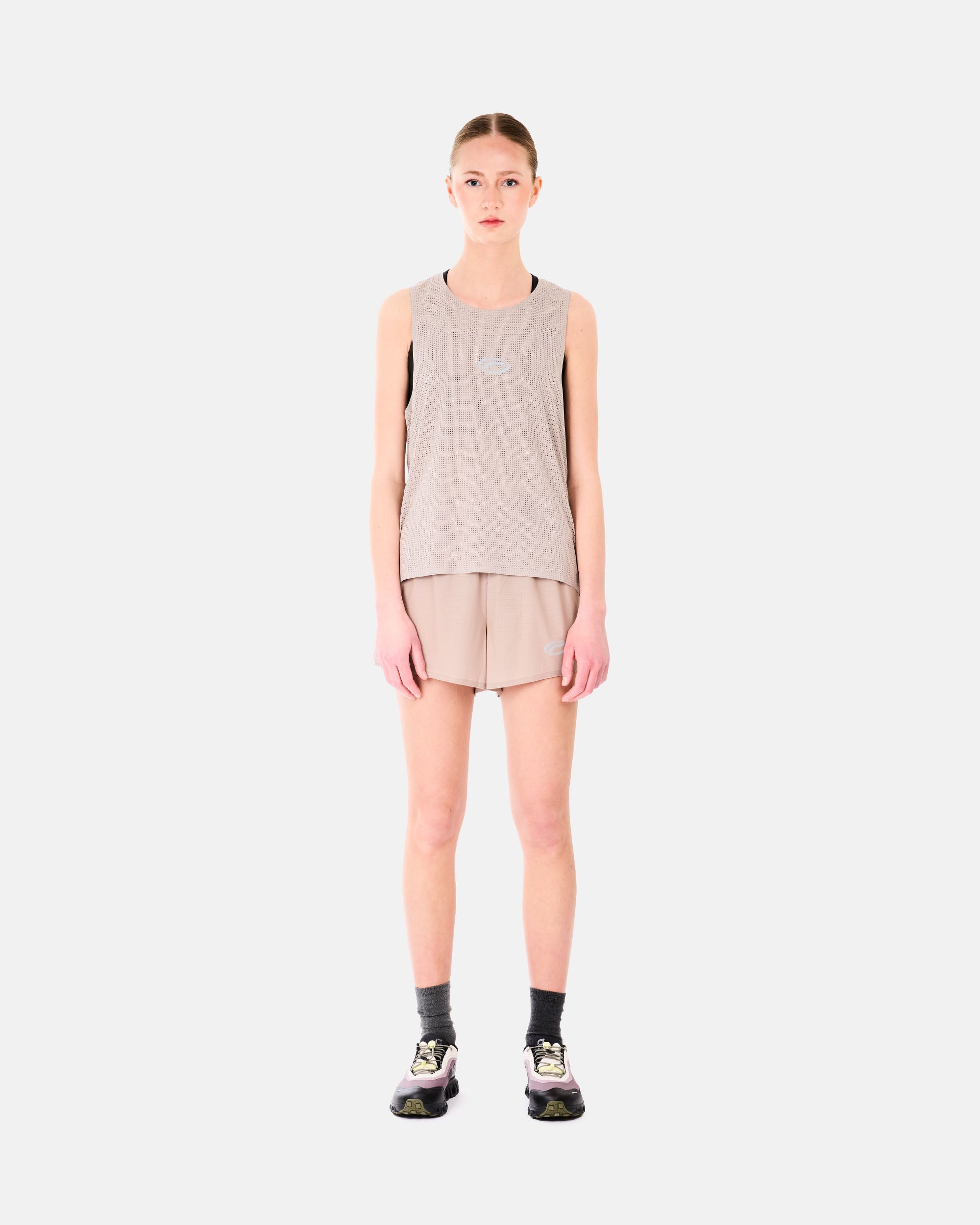 Optimistic Runners Perforated Shorts CAMEL PS26CL