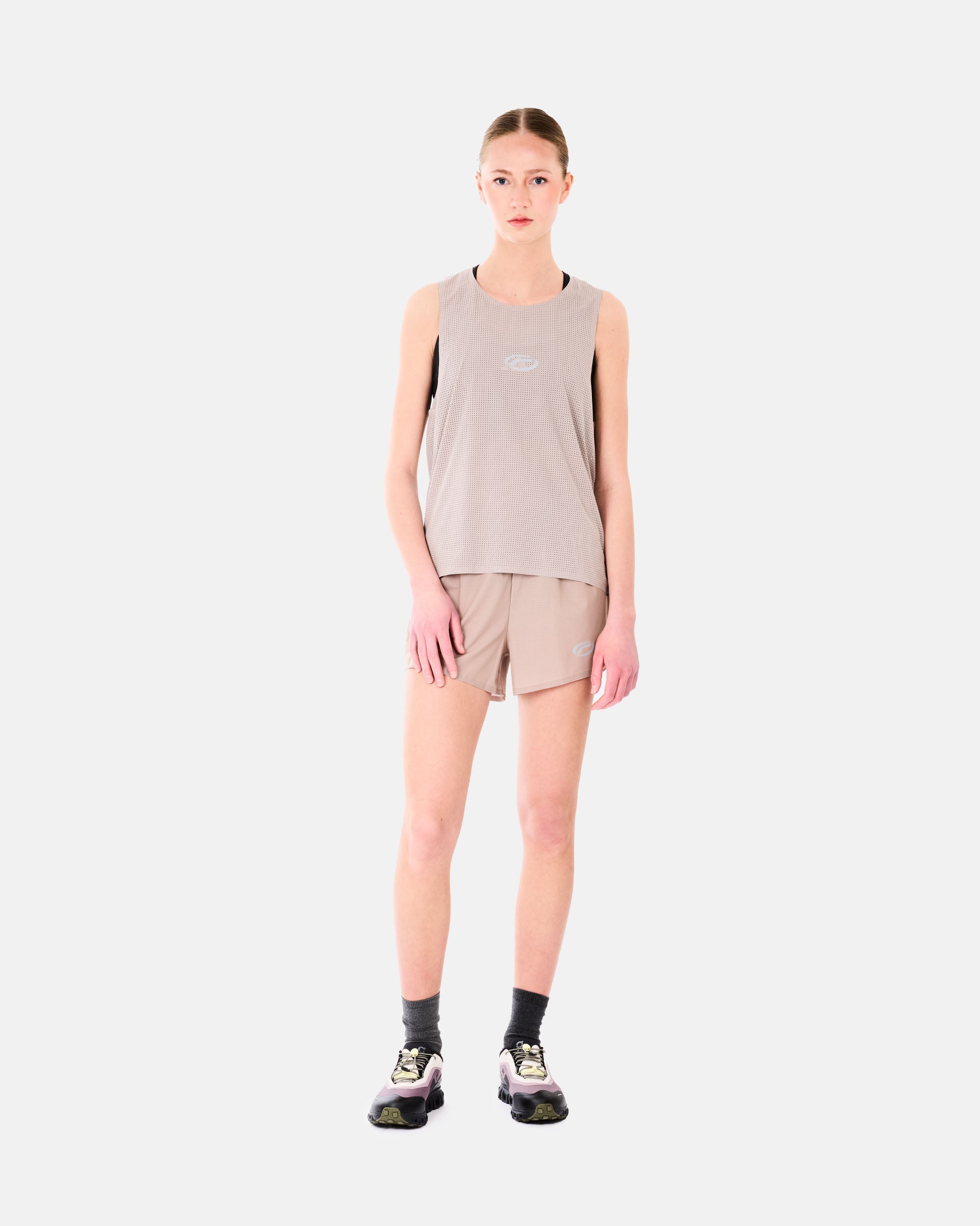 Optimistic Runners Perforated Shorts CAMEL PS26CL