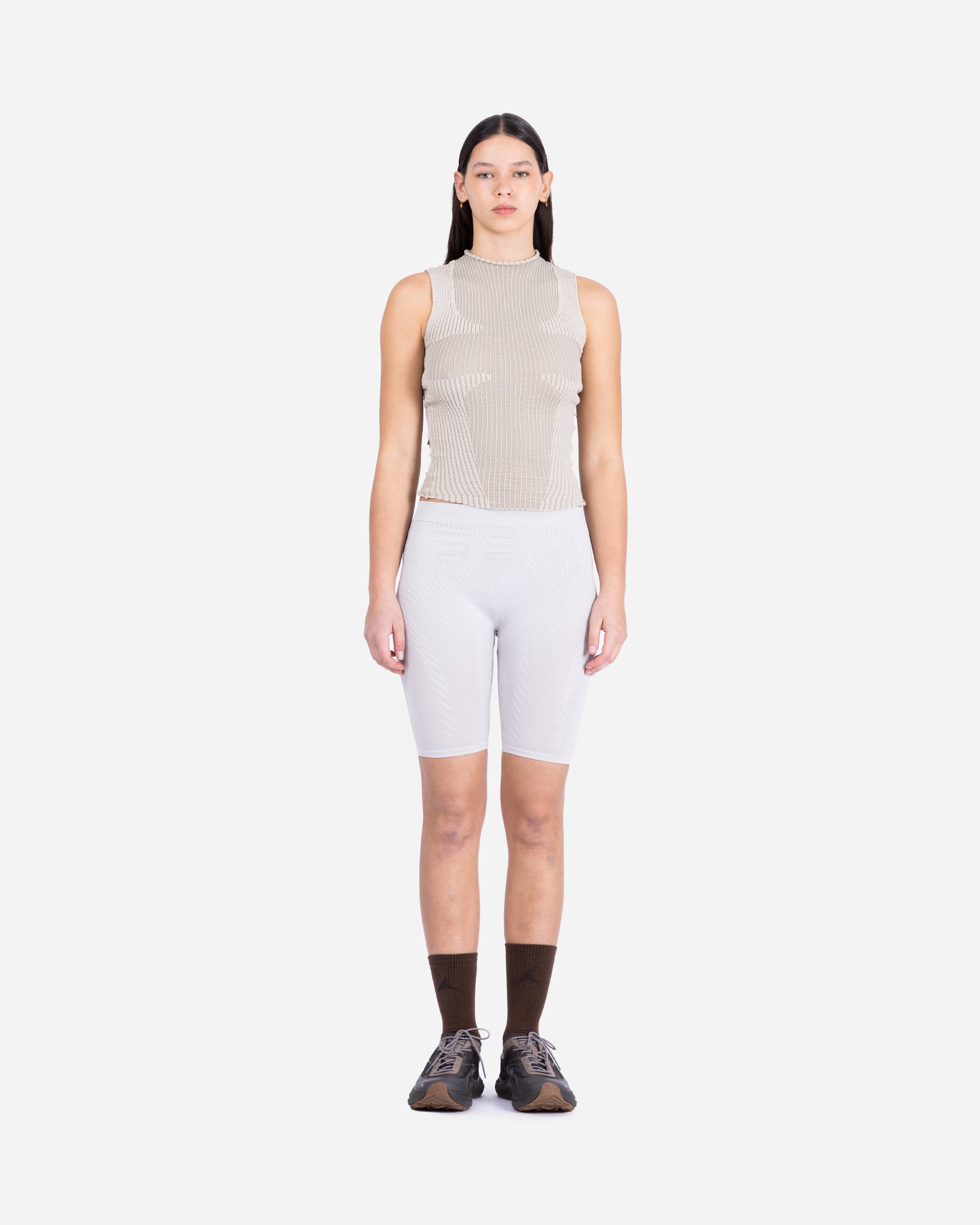 ROA Circular Biker Shorts Light Grey RBWW011YA05-GRY0004