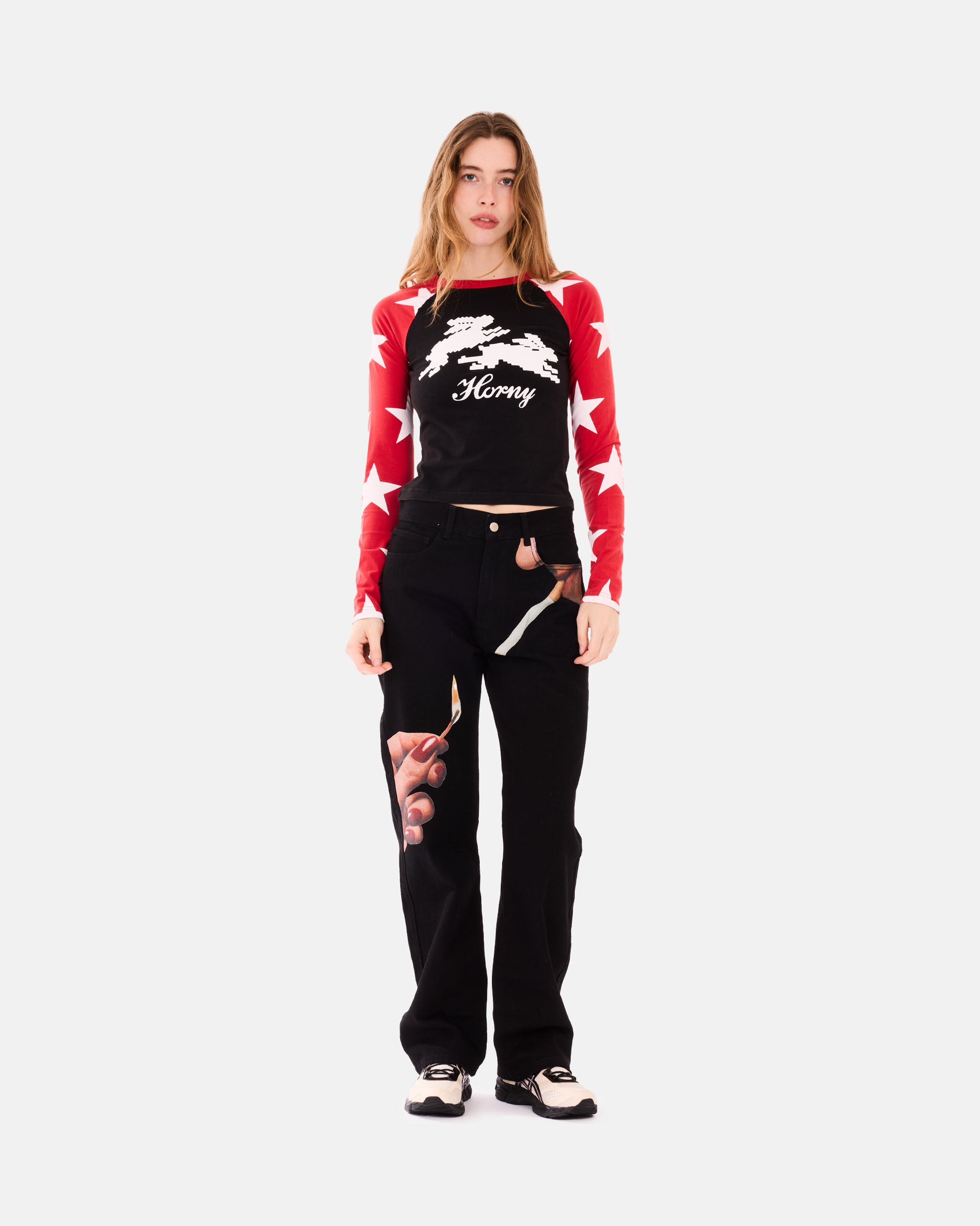 Carne Bollente Firecrotch OFF BLACK  SS26DP0202_Off-Black