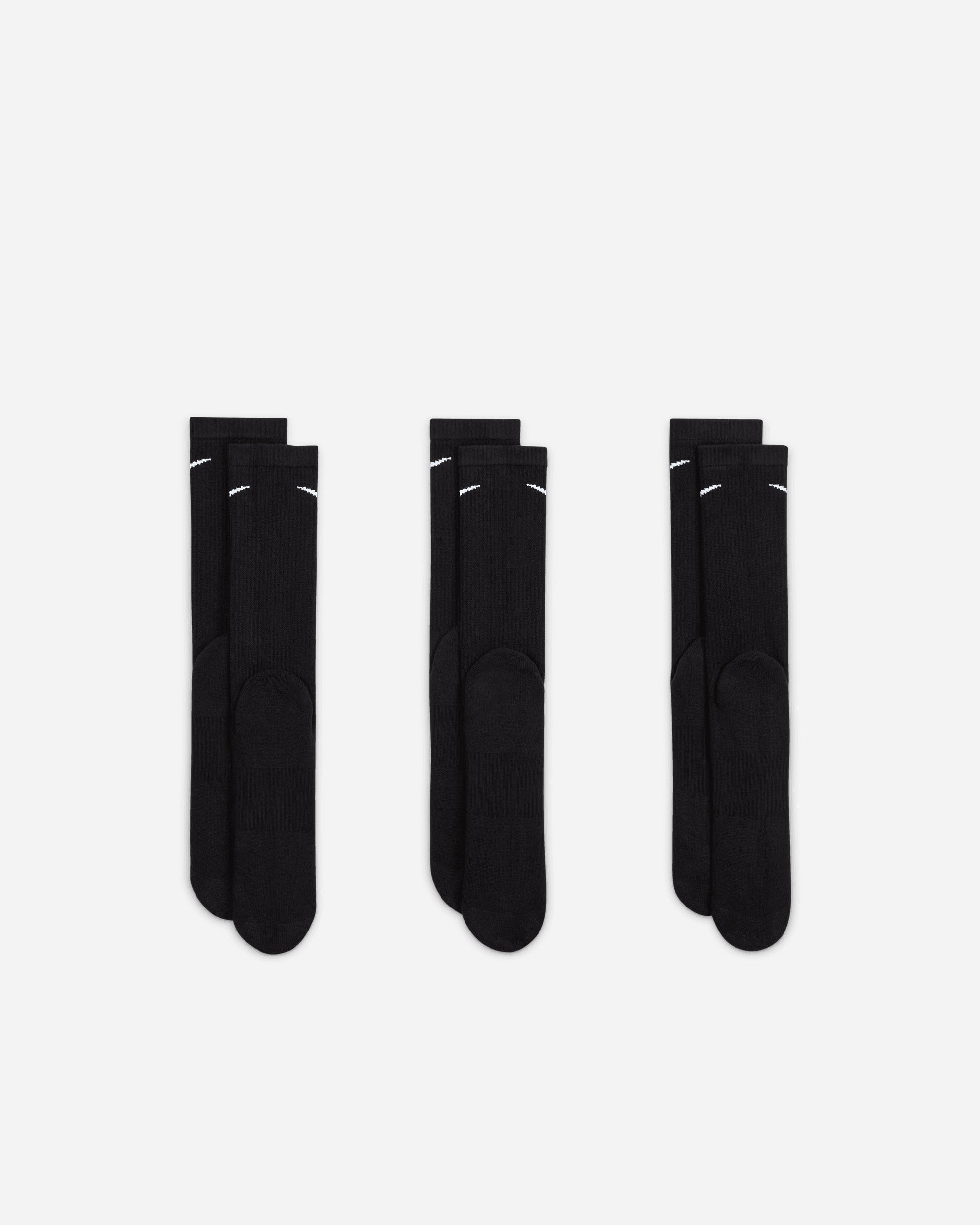 Nike Chaussettes d'entraînement rembourrées Everyday Plus (3 paires) BLACK/WHITE SX6888-010