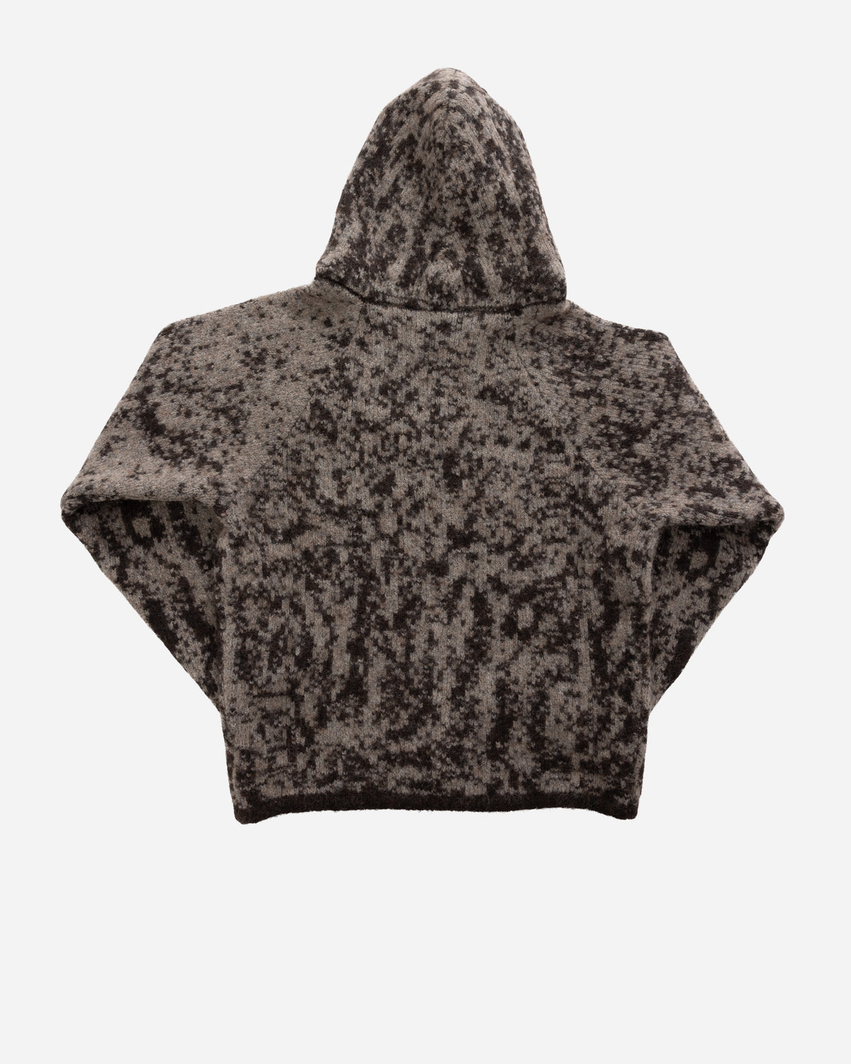 ROA Shrub Felted Knit Zip Up Fuzzy Brown YBUW068YA24-Brown