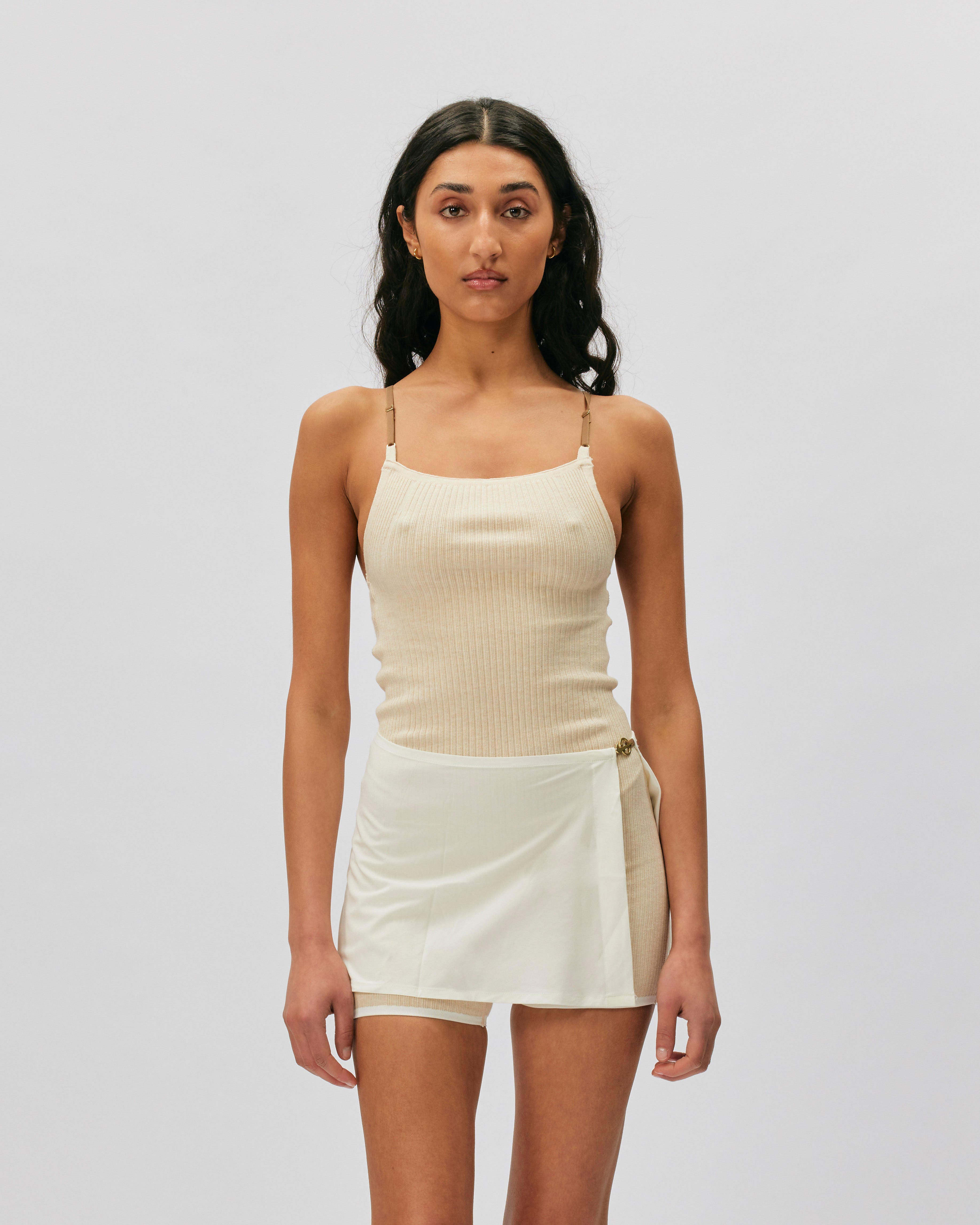 Nike Nike x JACQUEMUS Ribbed Shorts Bodysuit PEARL WHITE/SAIL DN3234-221