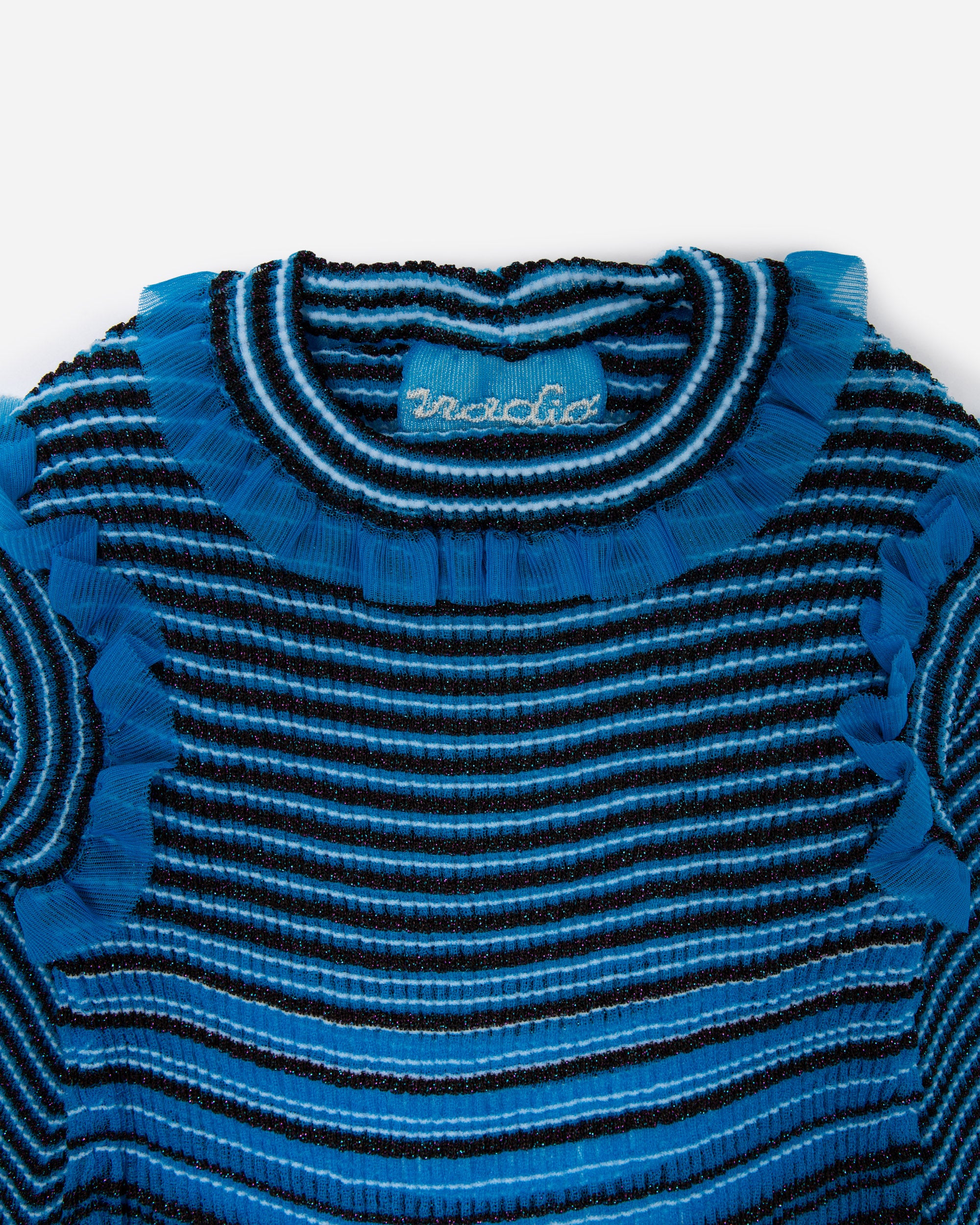 Nadia Wire Secret stripes jumper blue/brown 802-BLU